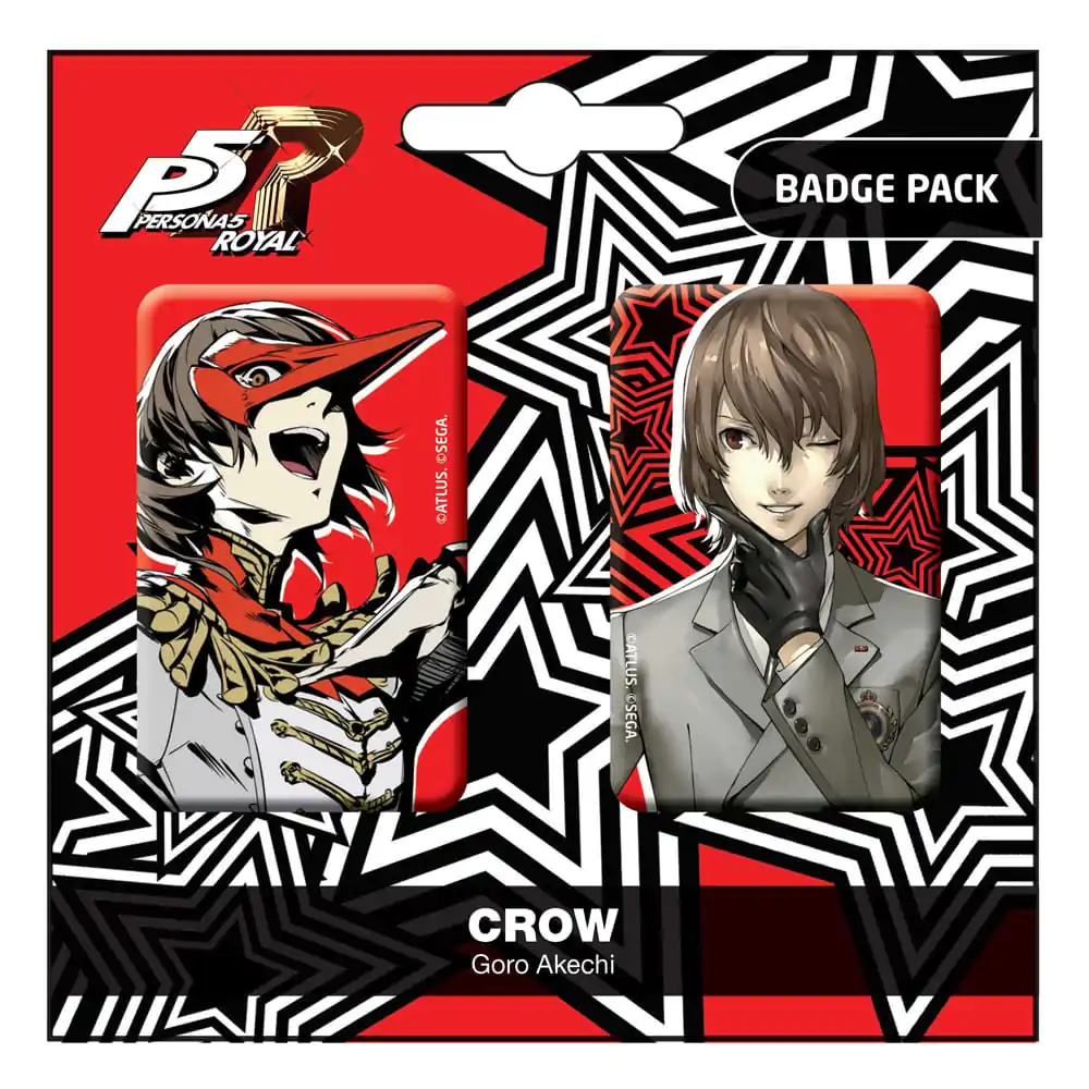 Persona 5 Royal bedževi 2-Pack Crow / Goro Akechi fotografija proizvoda