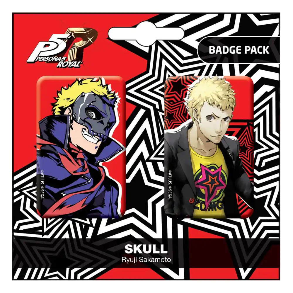 Persona 5 Royal bedževi 2-Pack Skull / Ryui Sakamoto fotografija proizvoda