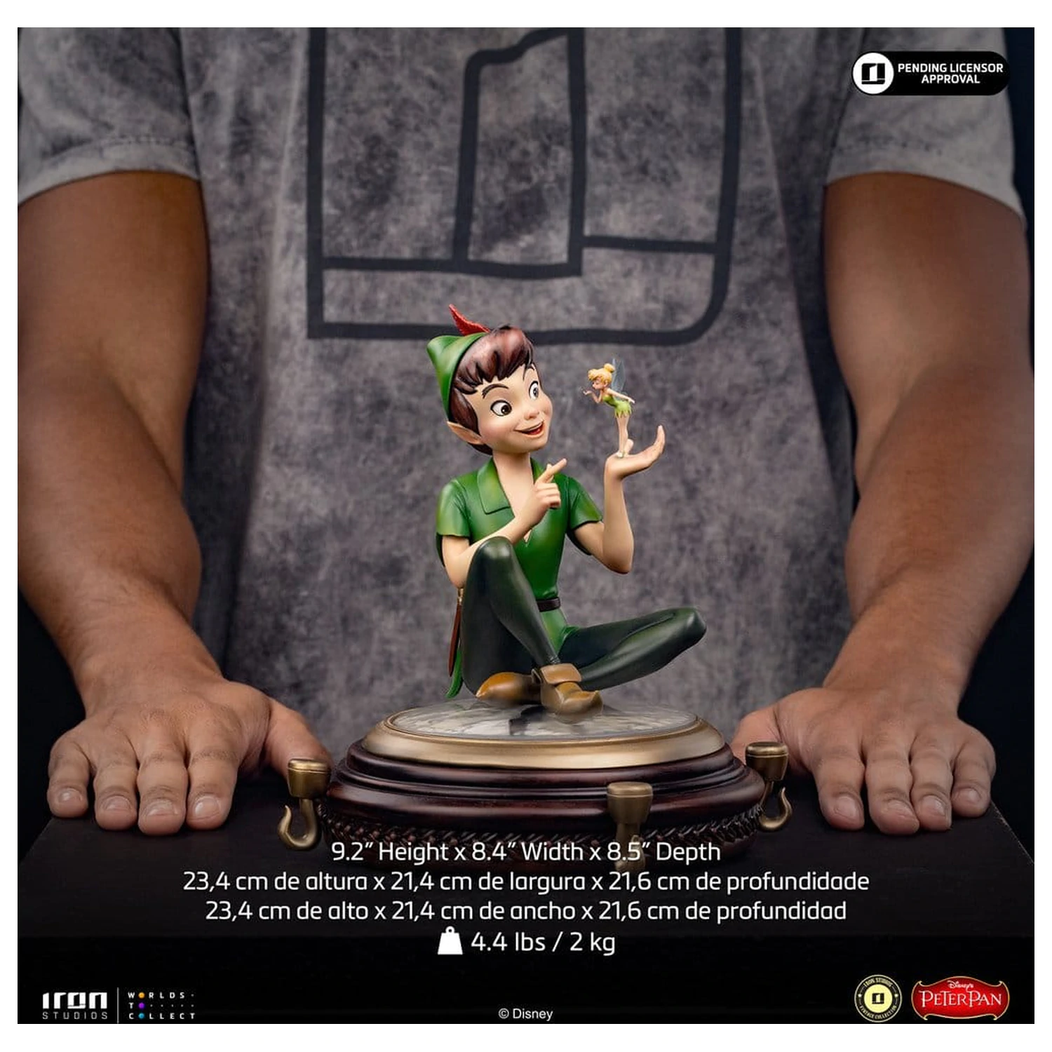 Peter Pan (1953) Art Scale Kip 1/10 Peter Pan & Tinkerbell 23 cm fotografija proizvoda