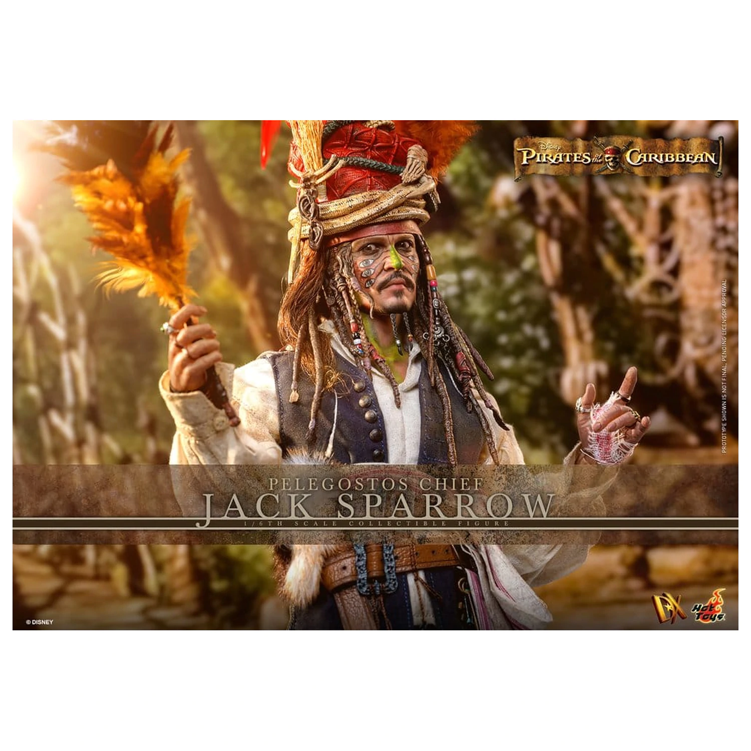 Pirates of the Caribbean: Dead Man's Chest Action DX figura 1/6 Pelegostos Chief Jack Sparrow 30 cm fotografija proizvoda