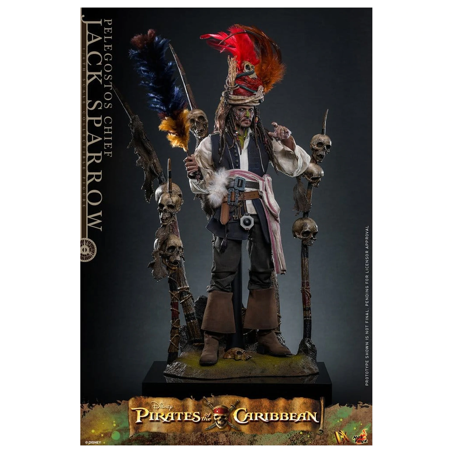 Pirates of the Caribbean: Dead Man's Chest Action DX figura 1/6 Pelegostos Chief Jack Sparrow 30 cm fotografija proizvoda
