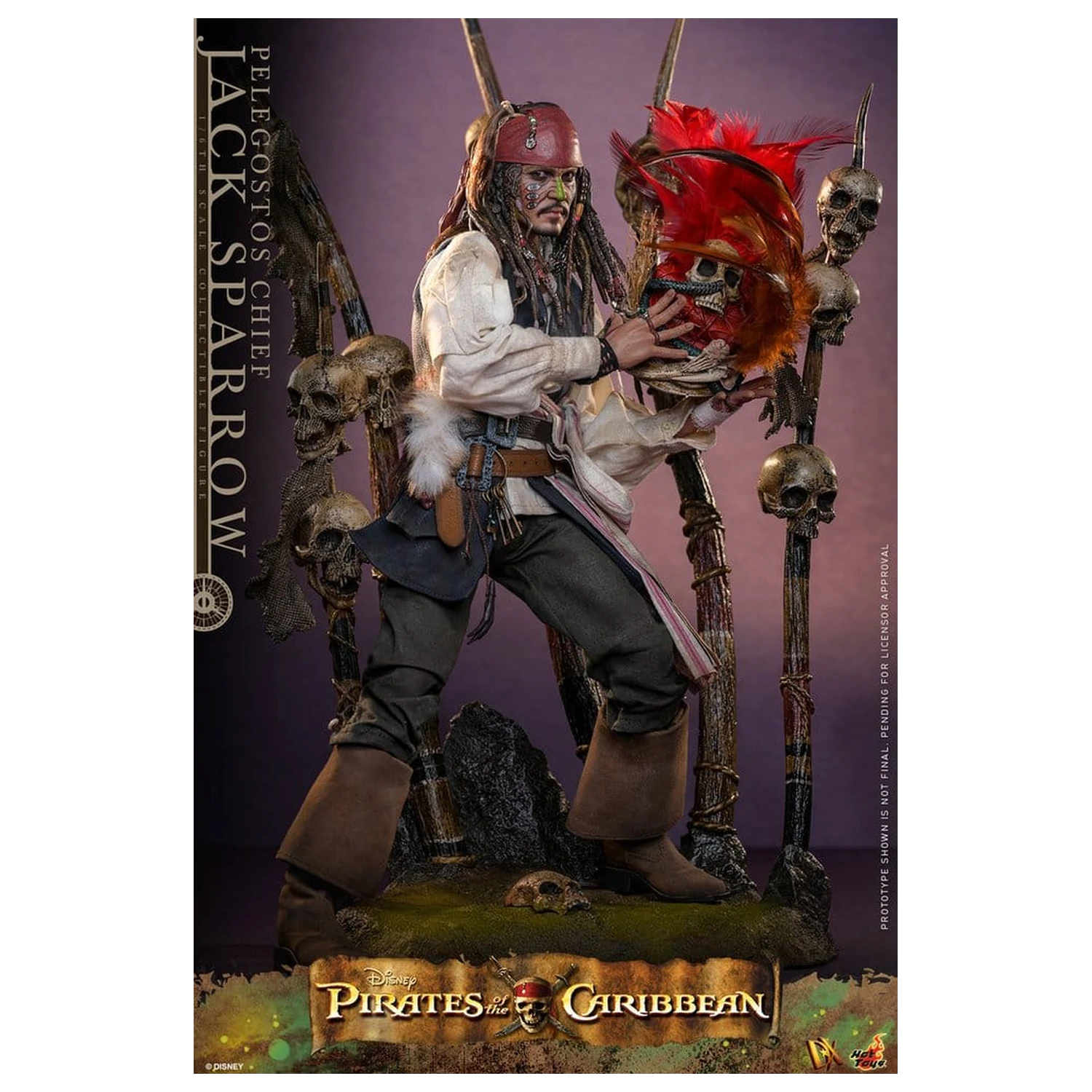 Pirates of the Caribbean: Dead Man's Chest Action DX figura 1/6 Pelegostos Chief Jack Sparrow 30 cm fotografija proizvoda