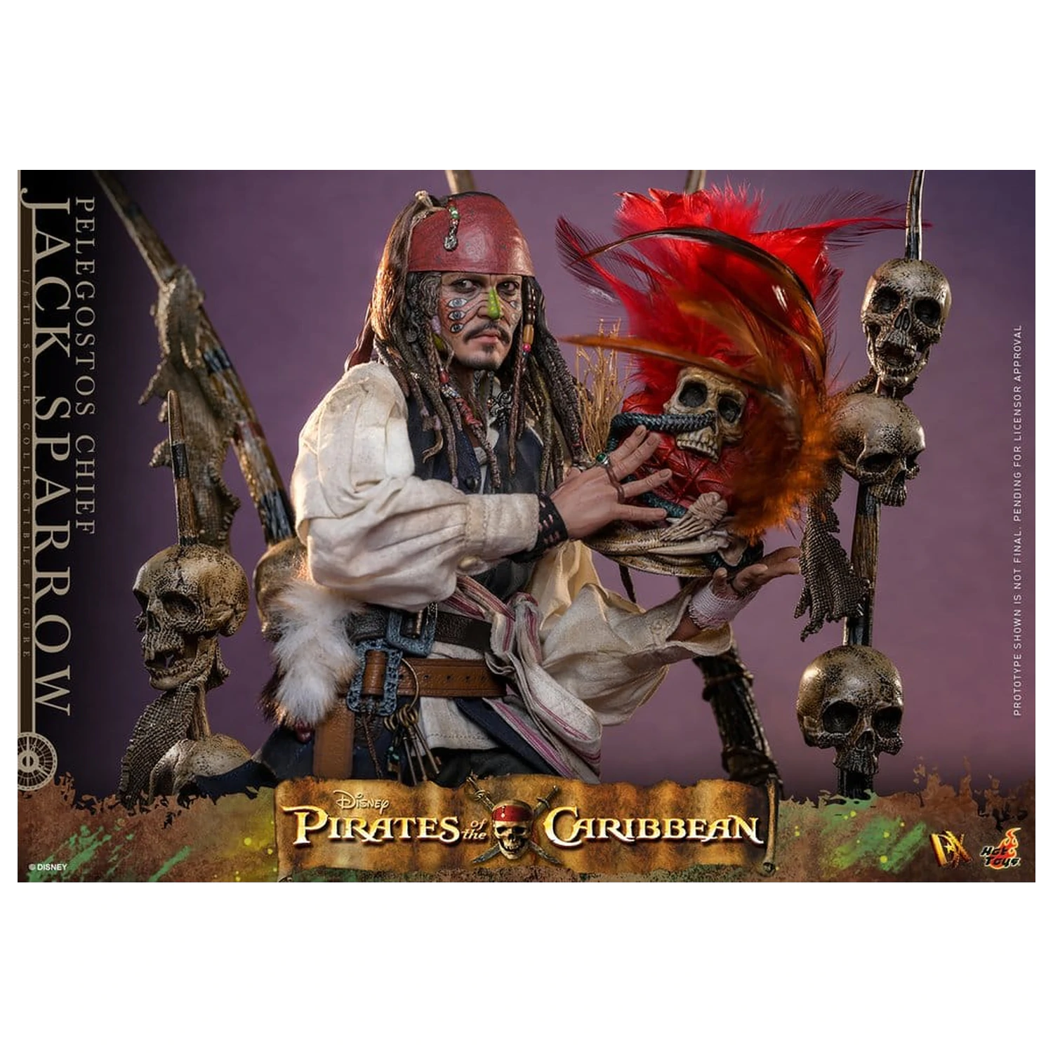 Pirates of the Caribbean: Dead Man's Chest Action DX figura 1/6 Pelegostos Chief Jack Sparrow 30 cm fotografija proizvoda