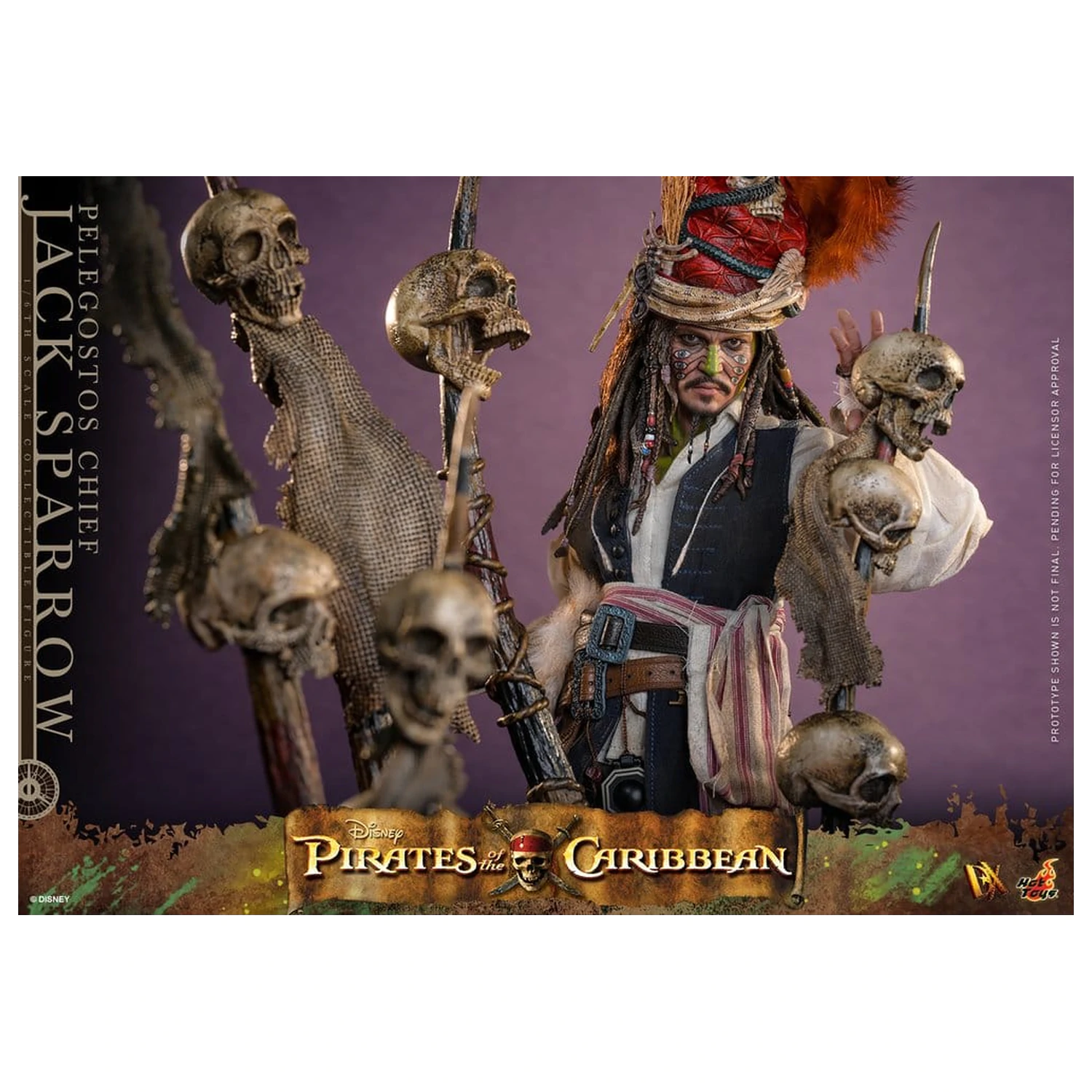 Pirates of the Caribbean: Dead Man's Chest Action DX figura 1/6 Pelegostos Chief Jack Sparrow 30 cm fotografija proizvoda