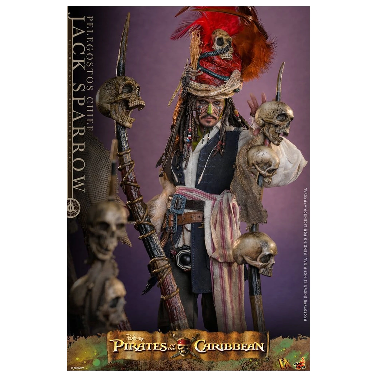 Pirates of the Caribbean: Dead Man's Chest Action DX figura 1/6 Pelegostos Chief Jack Sparrow 30 cm fotografija proizvoda