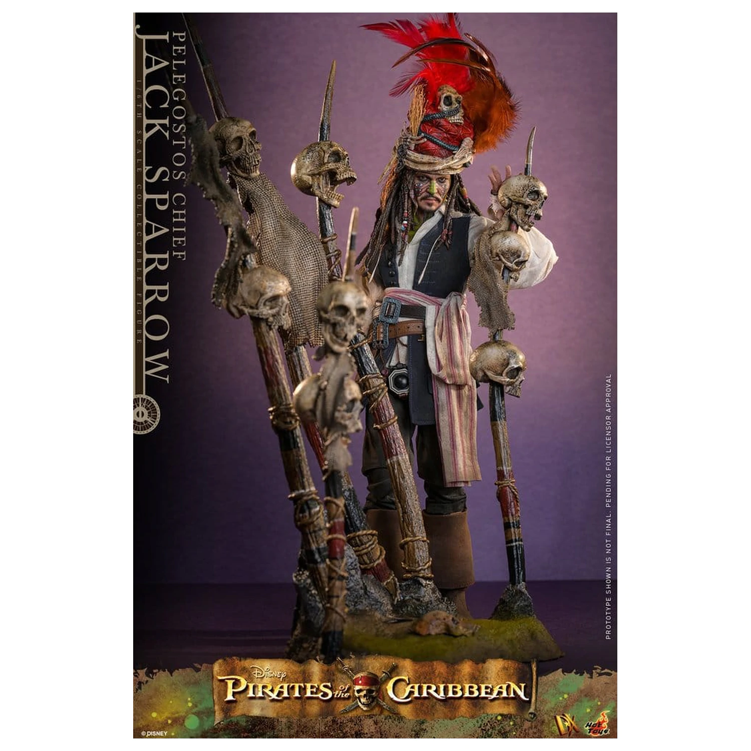 Pirates of the Caribbean: Dead Man's Chest Action DX figura 1/6 Pelegostos Chief Jack Sparrow 30 cm fotografija proizvoda