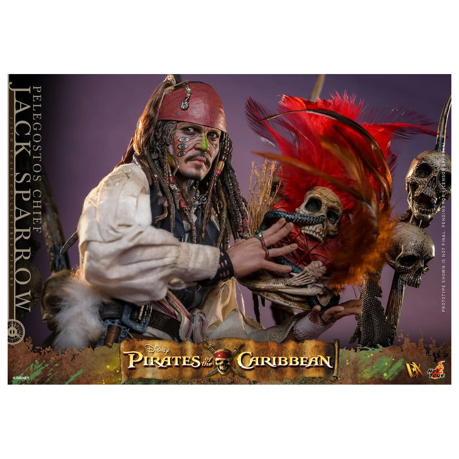 Pirates of the Caribbean: Dead Man's Chest Action DX figura 1/6 Pelegostos Chief Jack Sparrow 30 cm fotografija proizvoda