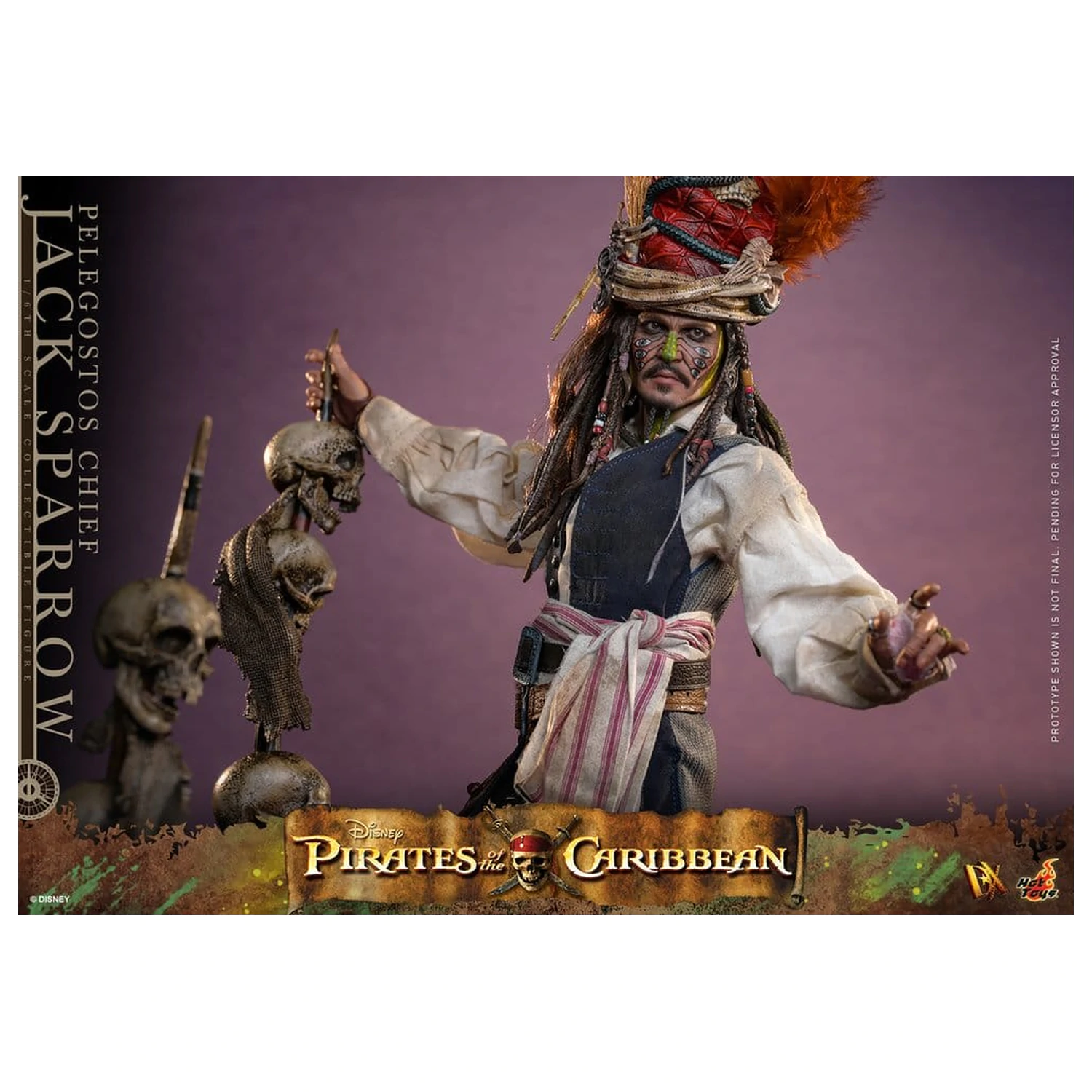 Pirates of the Caribbean: Dead Man's Chest Action DX figura 1/6 Pelegostos Chief Jack Sparrow 30 cm fotografija proizvoda