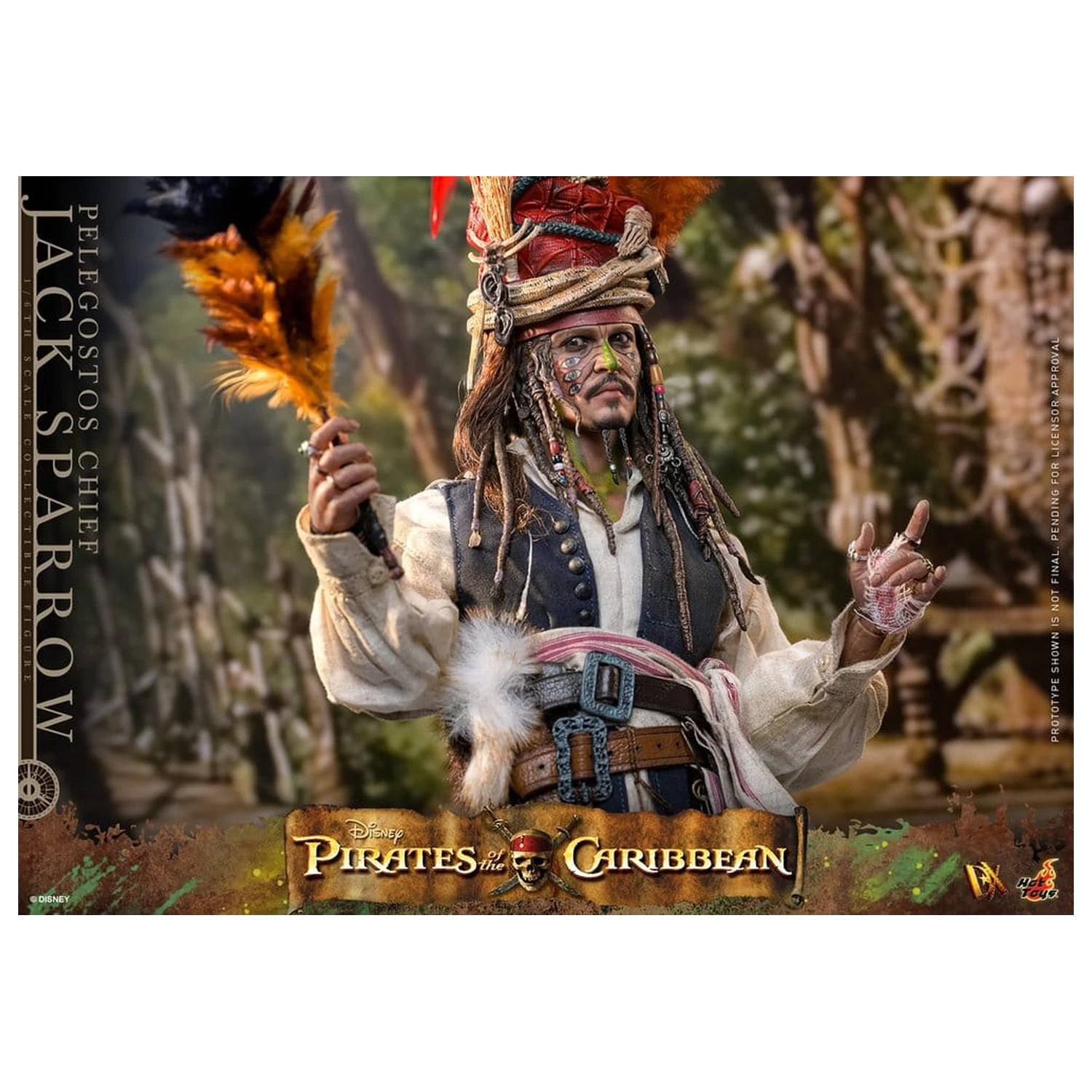 Pirates of the Caribbean: Dead Man's Chest Action DX figura 1/6 Pelegostos Chief Jack Sparrow 30 cm fotografija proizvoda