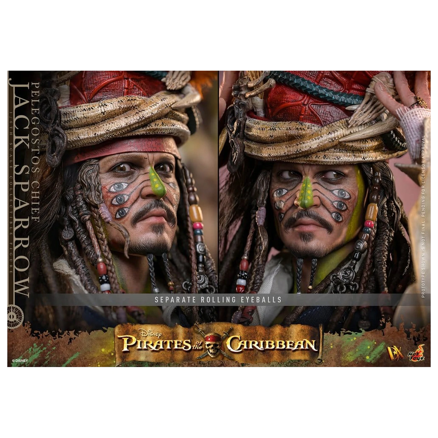 Pirates of the Caribbean: Dead Man's Chest Action DX figura 1/6 Pelegostos Chief Jack Sparrow 30 cm fotografija proizvoda