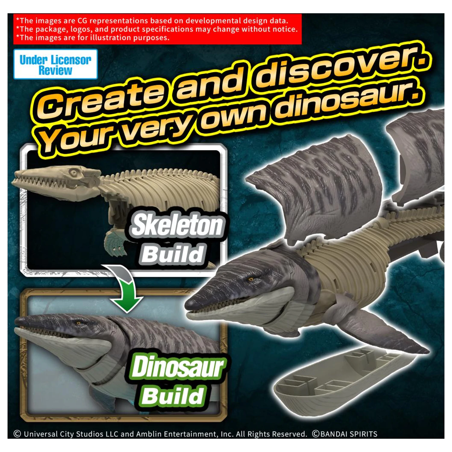 Plannosaurus Jurassic World Mosasaurus Model Kit fotografija proizvoda