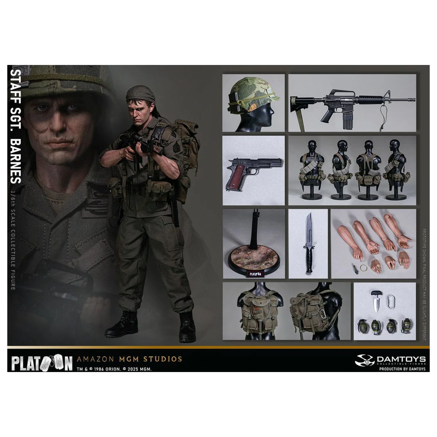 Platoon akcijska figura 1/6 Staff Sergeant Barnes 30 cm fotografija proizvoda