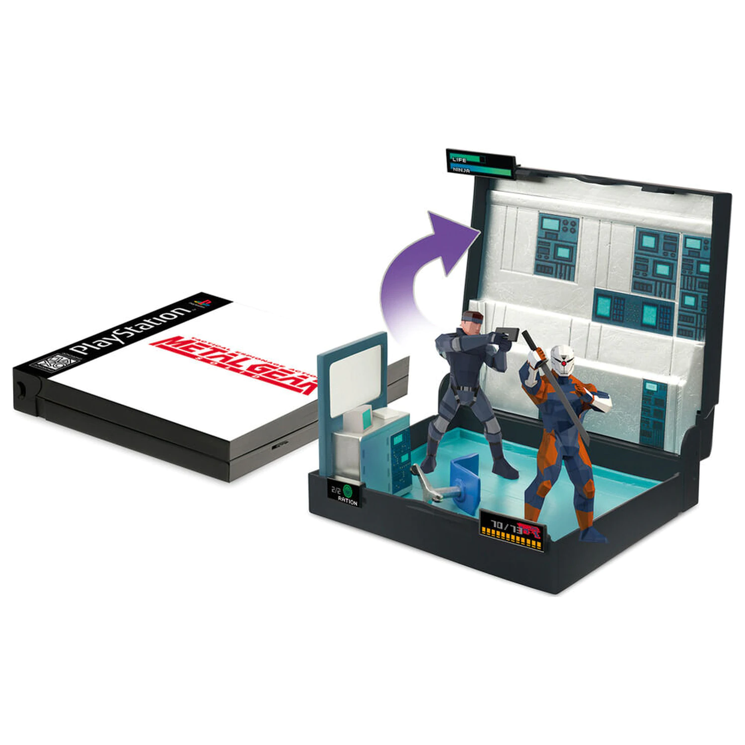 PlayStation Metal Gear Solid Solid Snake Vs Cyborg Ninja Diorama - Diorama fotografija proizvoda