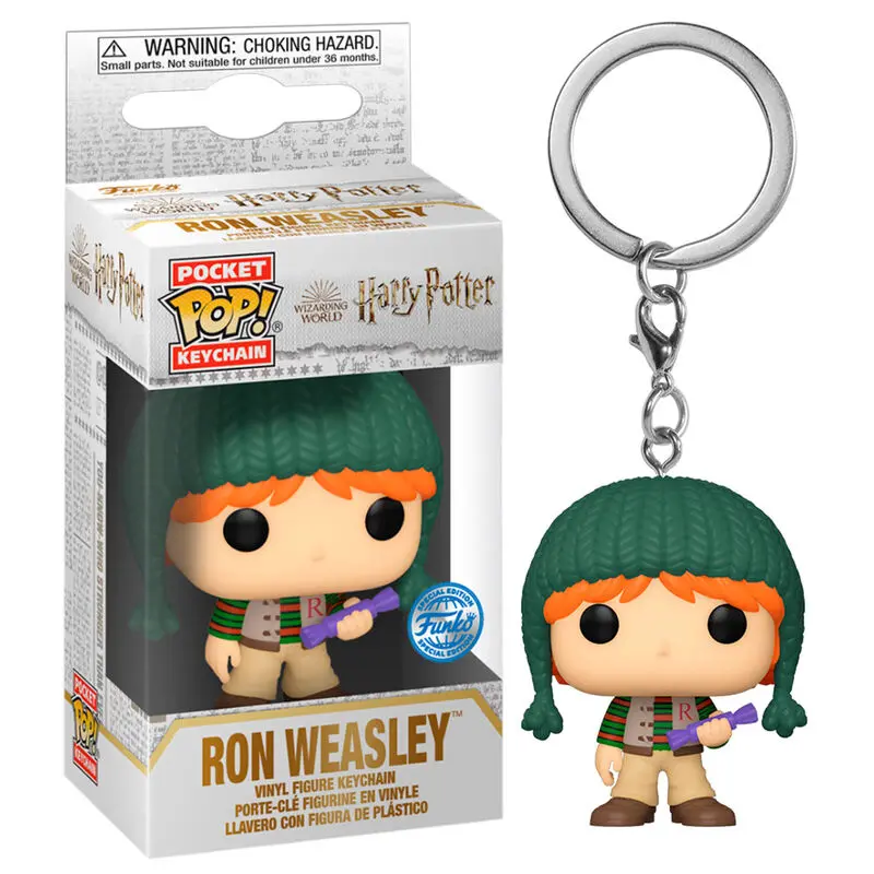 Pocket POP privjesak za ključeve Harry Potter Holiday Ron Exclusive fotografija proizvoda