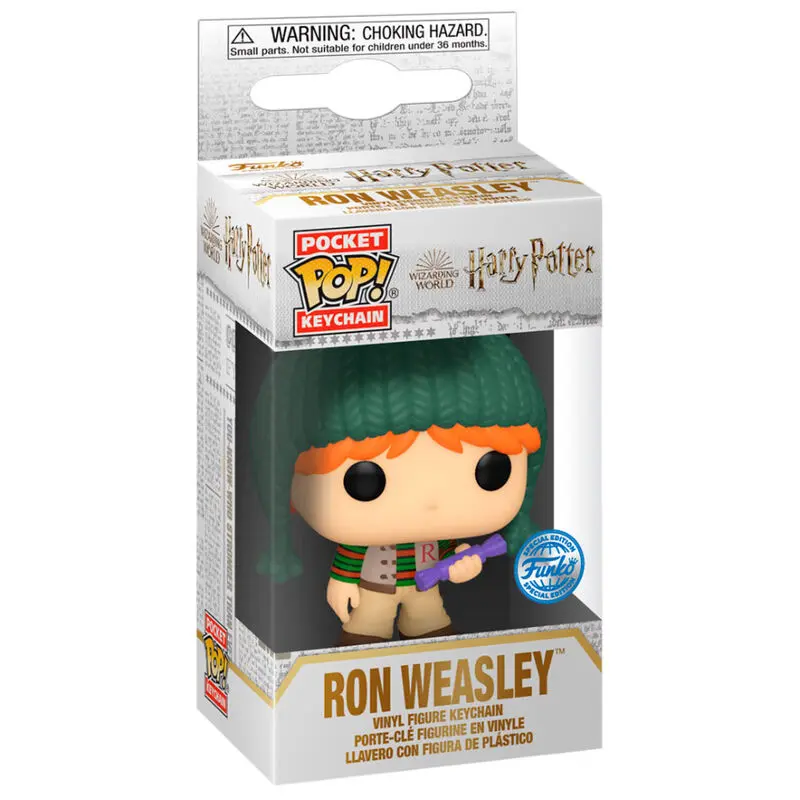 Pocket POP privjesak za ključeve Harry Potter Holiday Ron Exclusive fotografija proizvoda