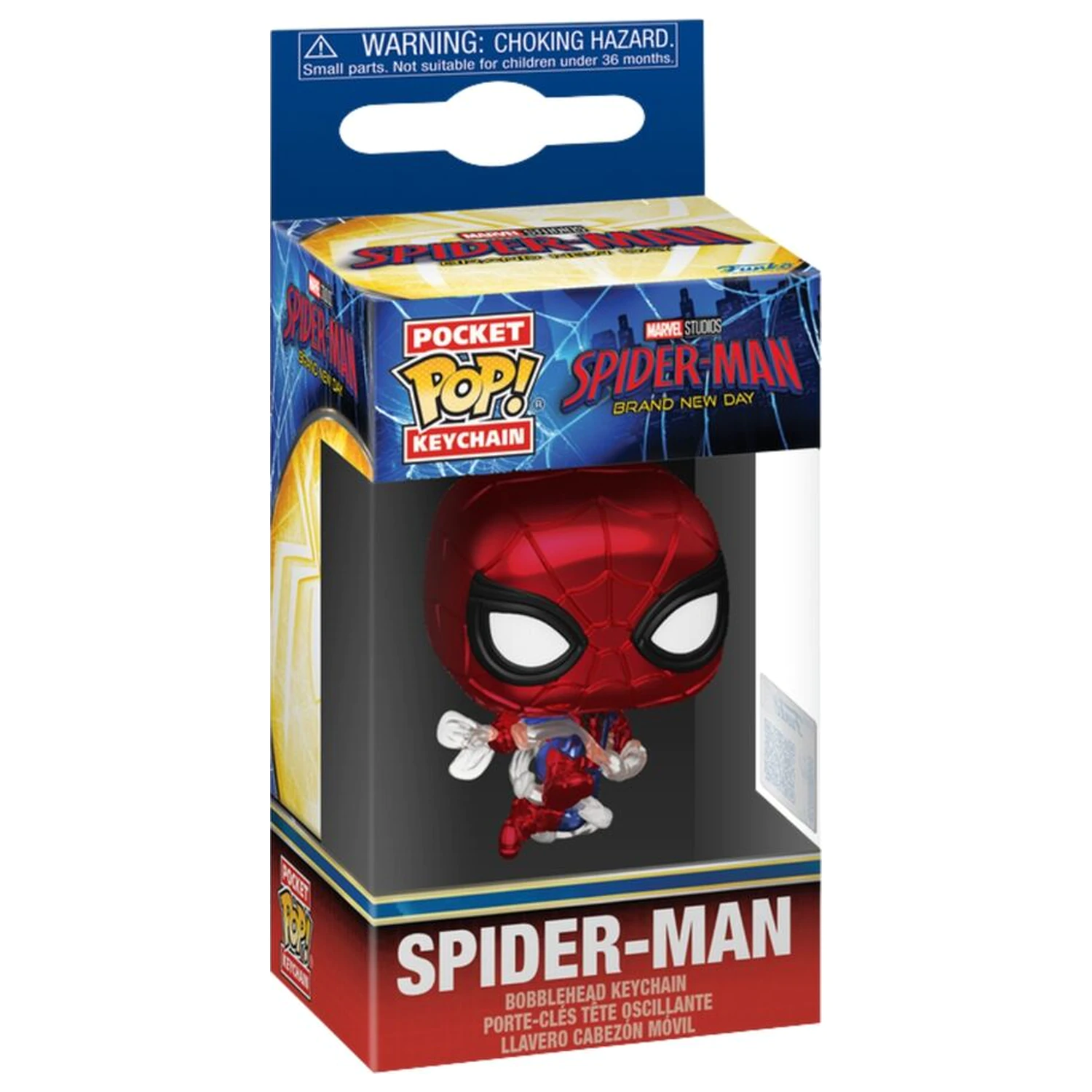 Džepni Funko POP privjesak za ključeve Marvel Spider-Man Brand New Day Spider-Man Metallic fotografija proizvoda
