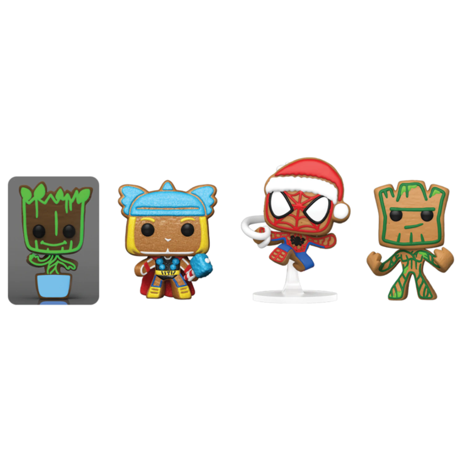 Funko Pocket POP pakiranje 4 figure Marvel Tree Holiday Exclusive fotografija proizvoda
