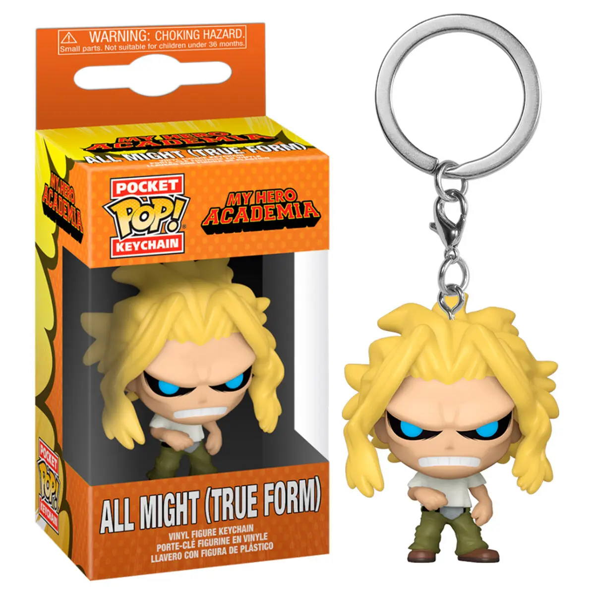 My Hero Academia Pocket POP! Vinilni privjesak za ključeve All Might Weakened State 4 cm fotografija proizvoda