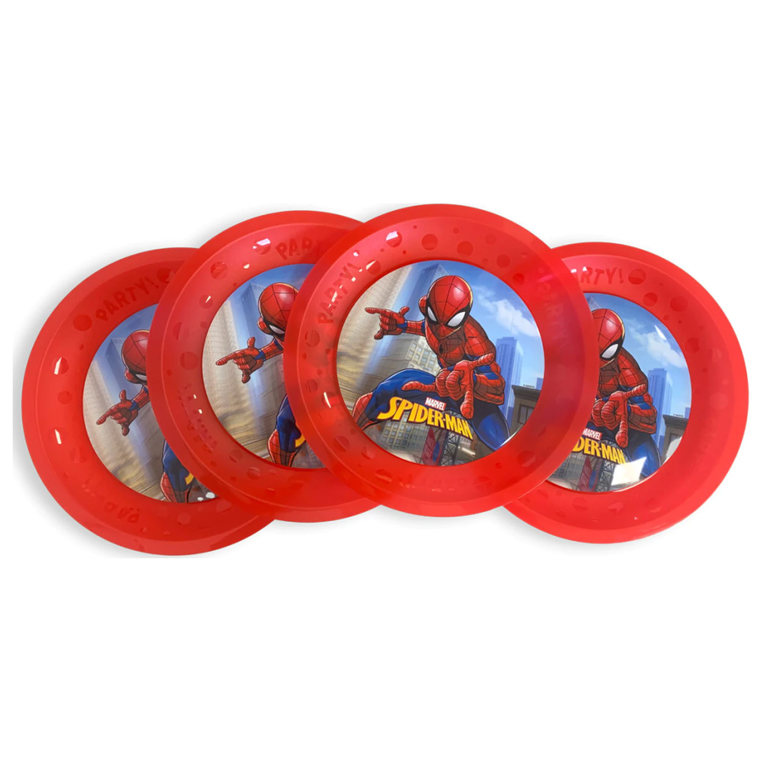 Spider-Man Crime Fighter micro premium plastični ravni tanjur 4-dijelni set 21 cm fotografija proizvoda