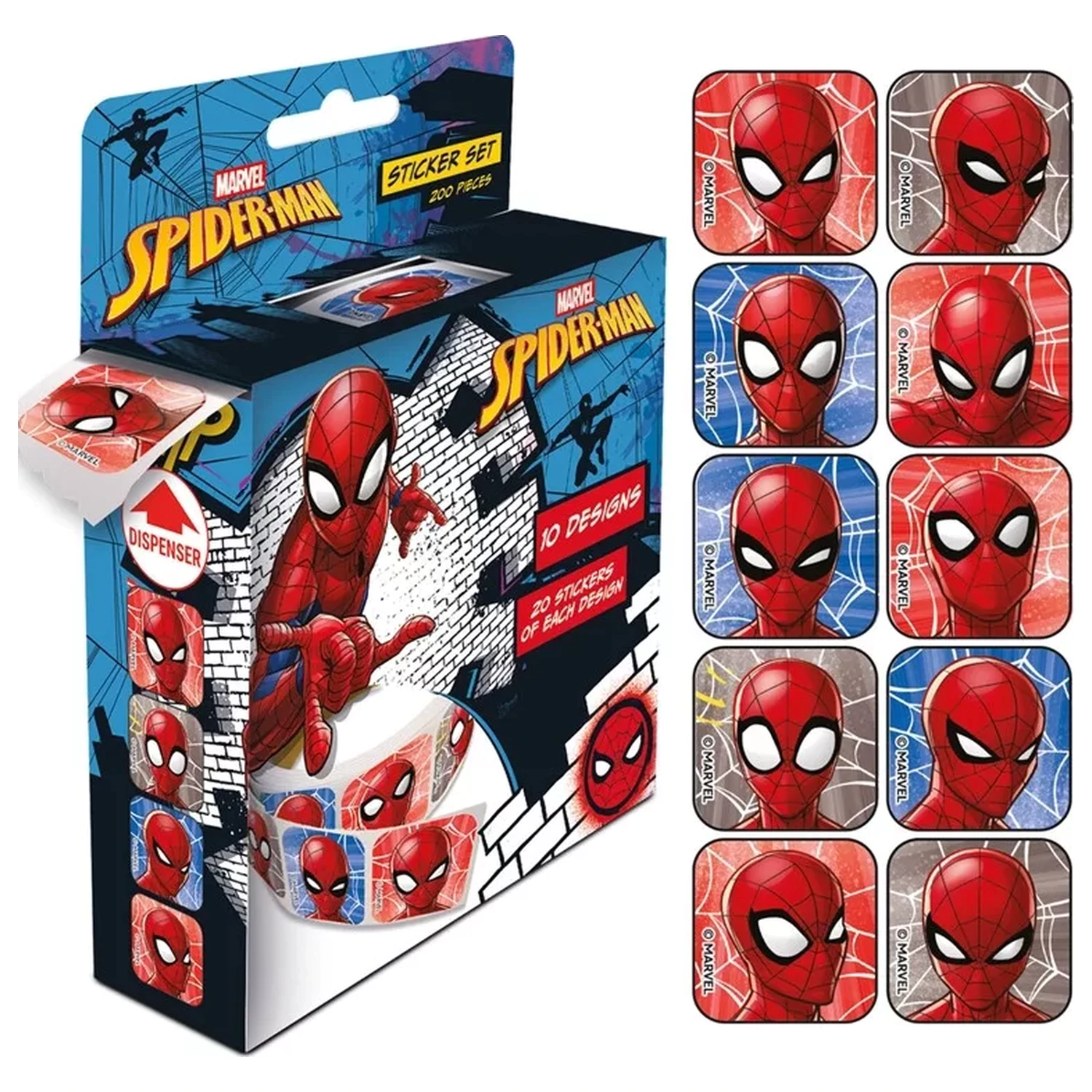 Spider-Man Faces set naljepnica od 200 komada fotografija proizvoda