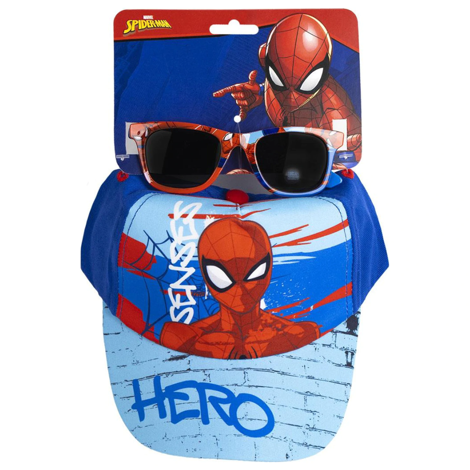 Spider-Man herojske sunčane naočale i set bejzbol kape fotografija proizvoda