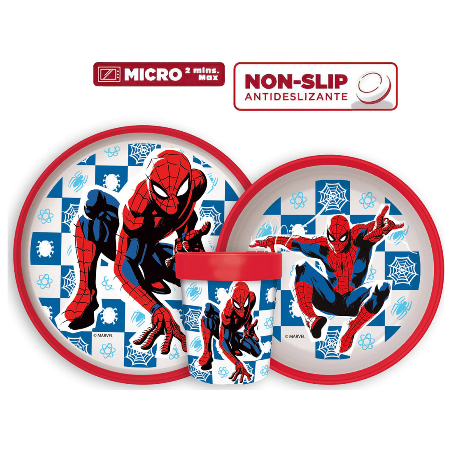 Spider-Man Midnight Flyer Neklizajući set posuđa, mikro plastični set fotografija proizvoda
