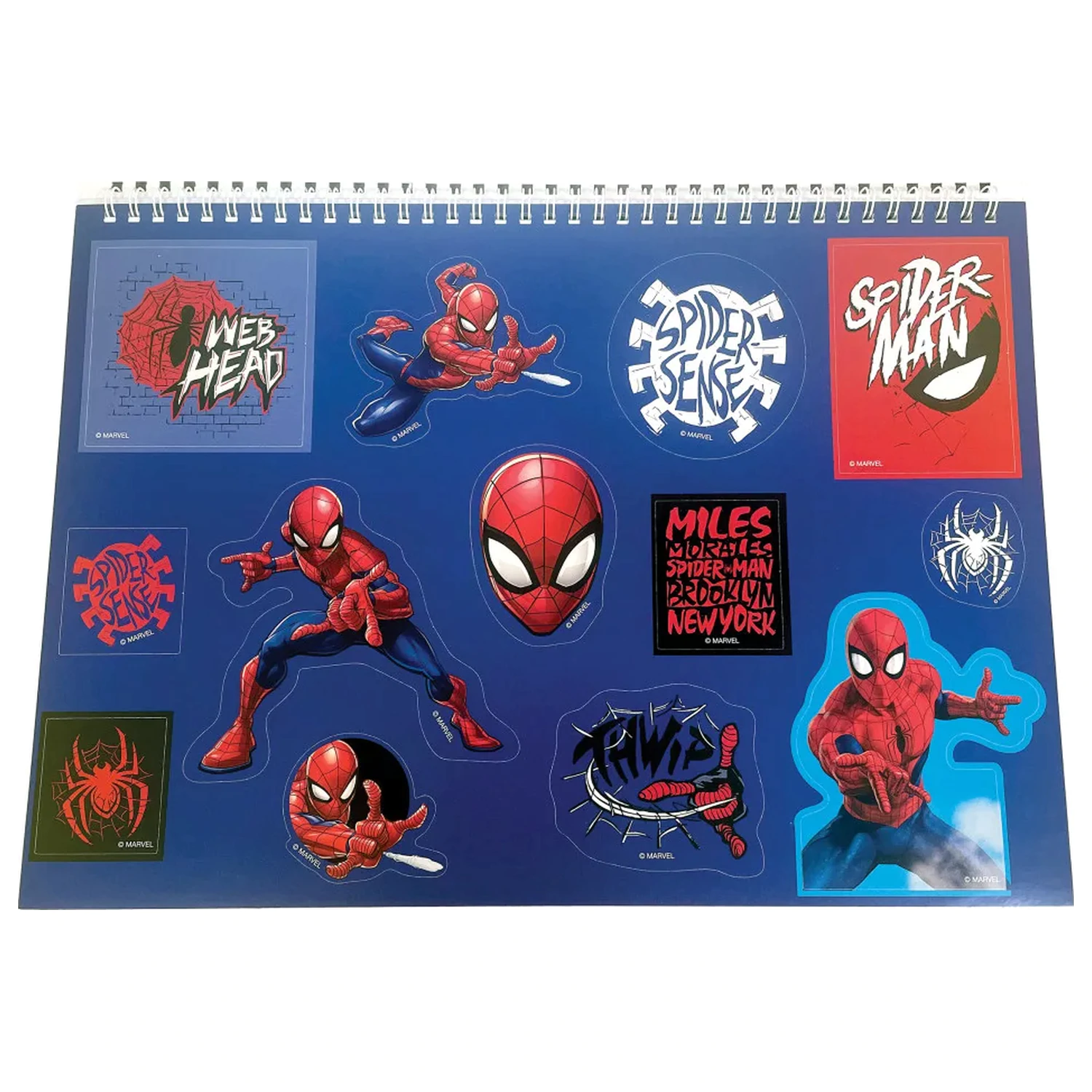 Spider-Man Miles Morales A4 spiralna bilježnica za skiciranje, 40 listova sa naljepnicama fotografija proizvoda