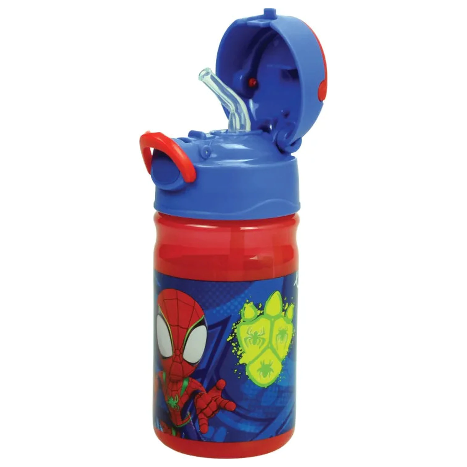 Spider-Man Spidey Dino Webs Plastična bočica sa slamkom s vješalicom 350 ml fotografija proizvoda