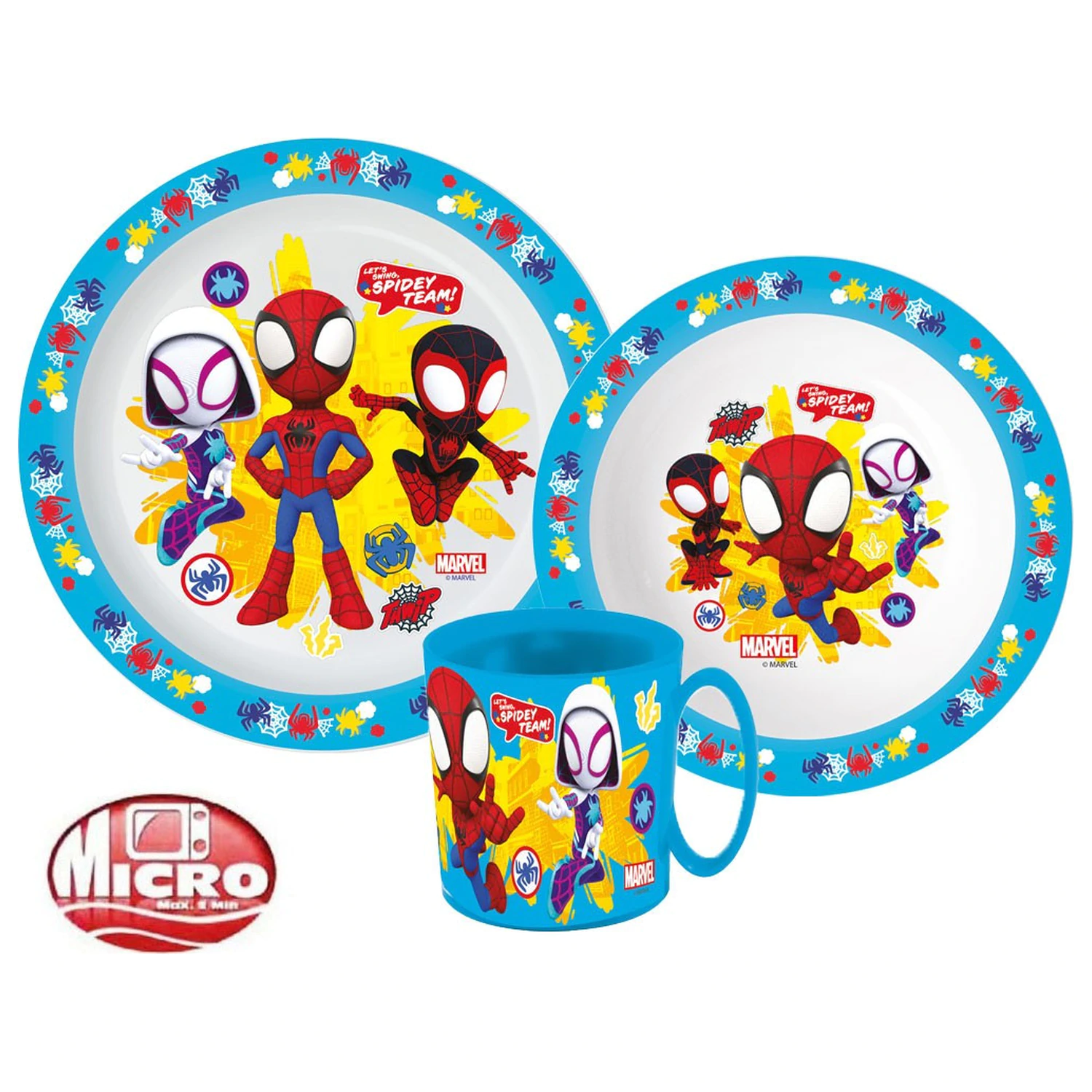 Spider-Man Spidey set posuđa, mikro plastični set s šalicom od 350 ml fotografija proizvoda