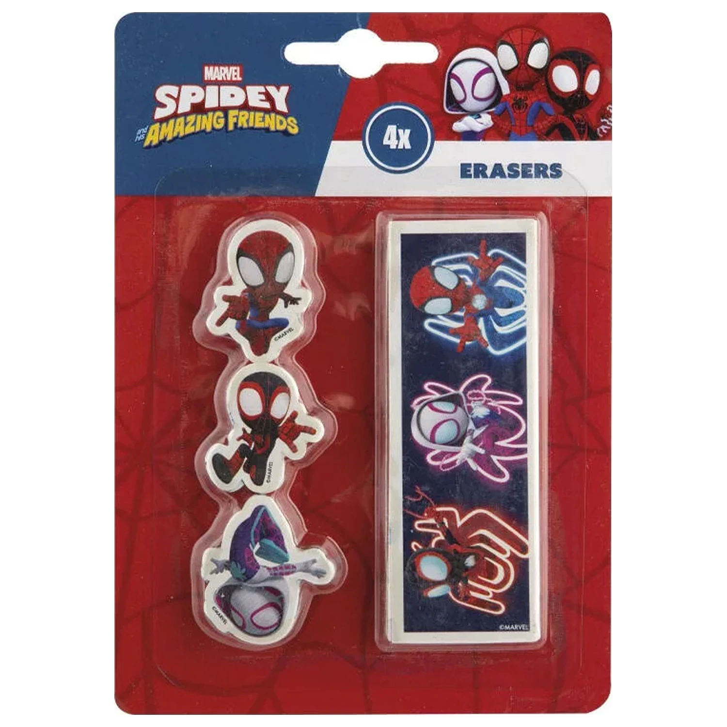 Spider-Man Spidey Friends set gumica u obliku, 4 komada fotografija proizvoda