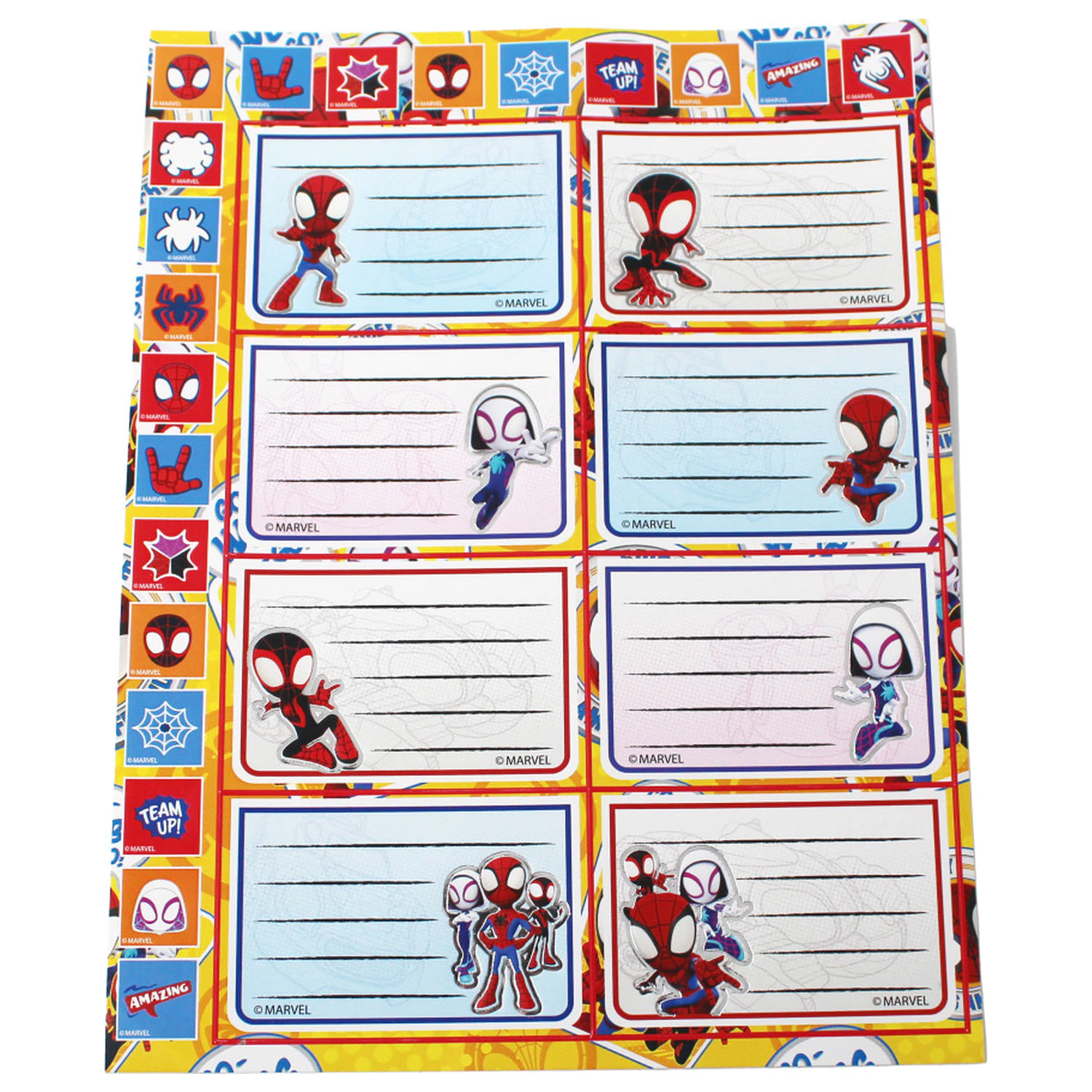 Spider-Man Spidey oznake za bilježnicu sa naljepnicama 16 komada fotografija proizvoda