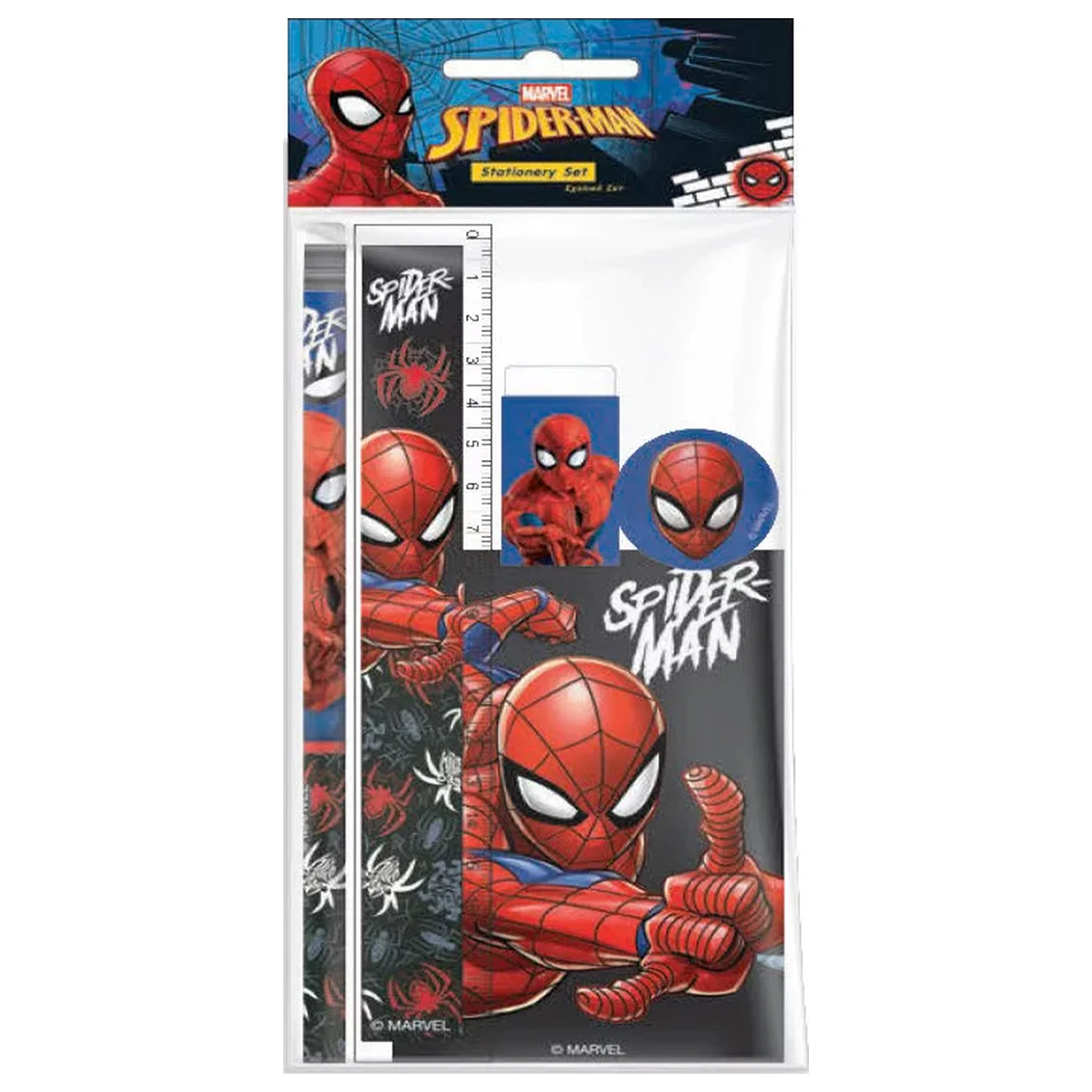 Spider-Man Web Head set pribora za pisanje 5 komada fotografija proizvoda
