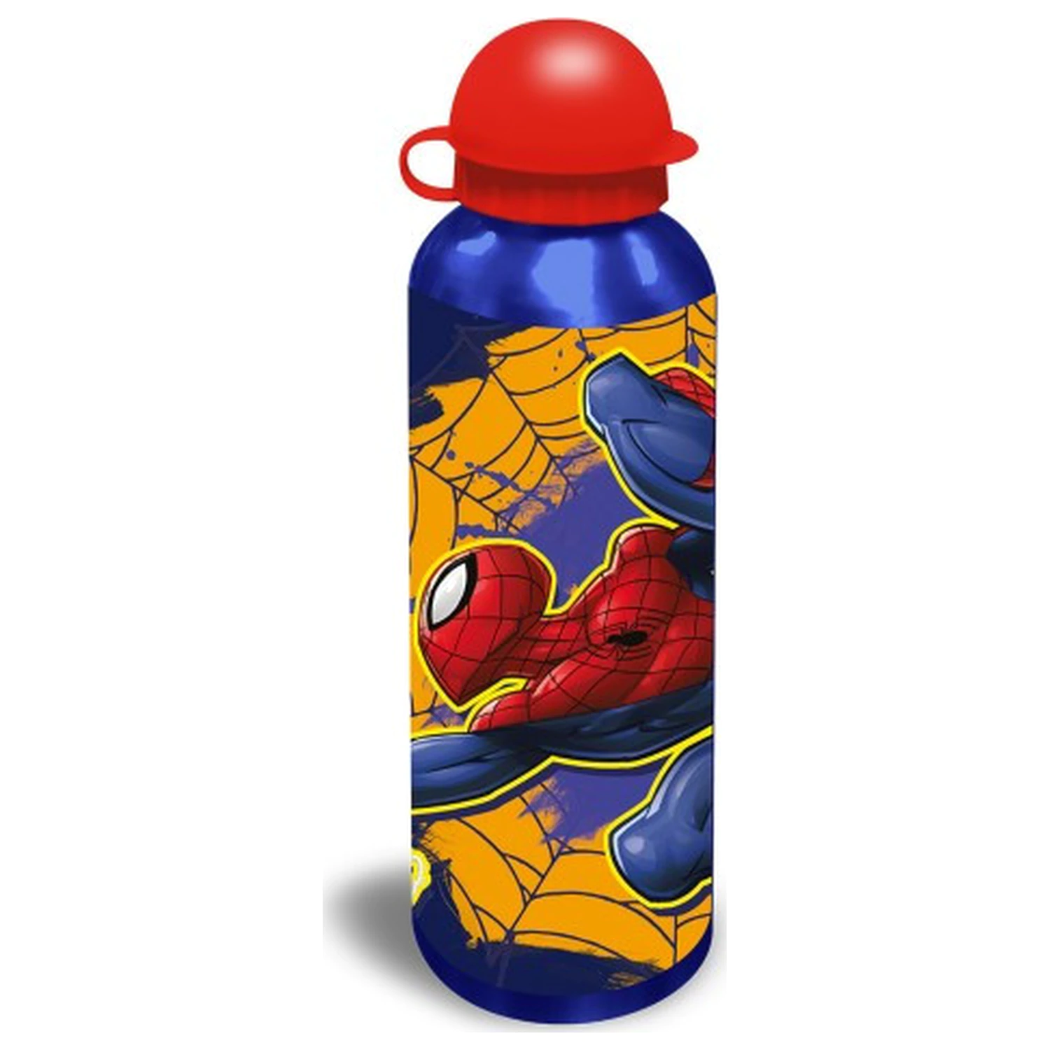 Spider-Man Web-Slinger Žuta aluminijska boca za vodu s čepom za piće 500 ml fotografija proizvoda