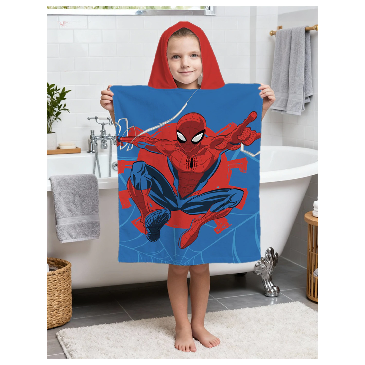 Spider-Man Webshot ručnik za plažu Pončo 50x115cm fotografija proizvoda