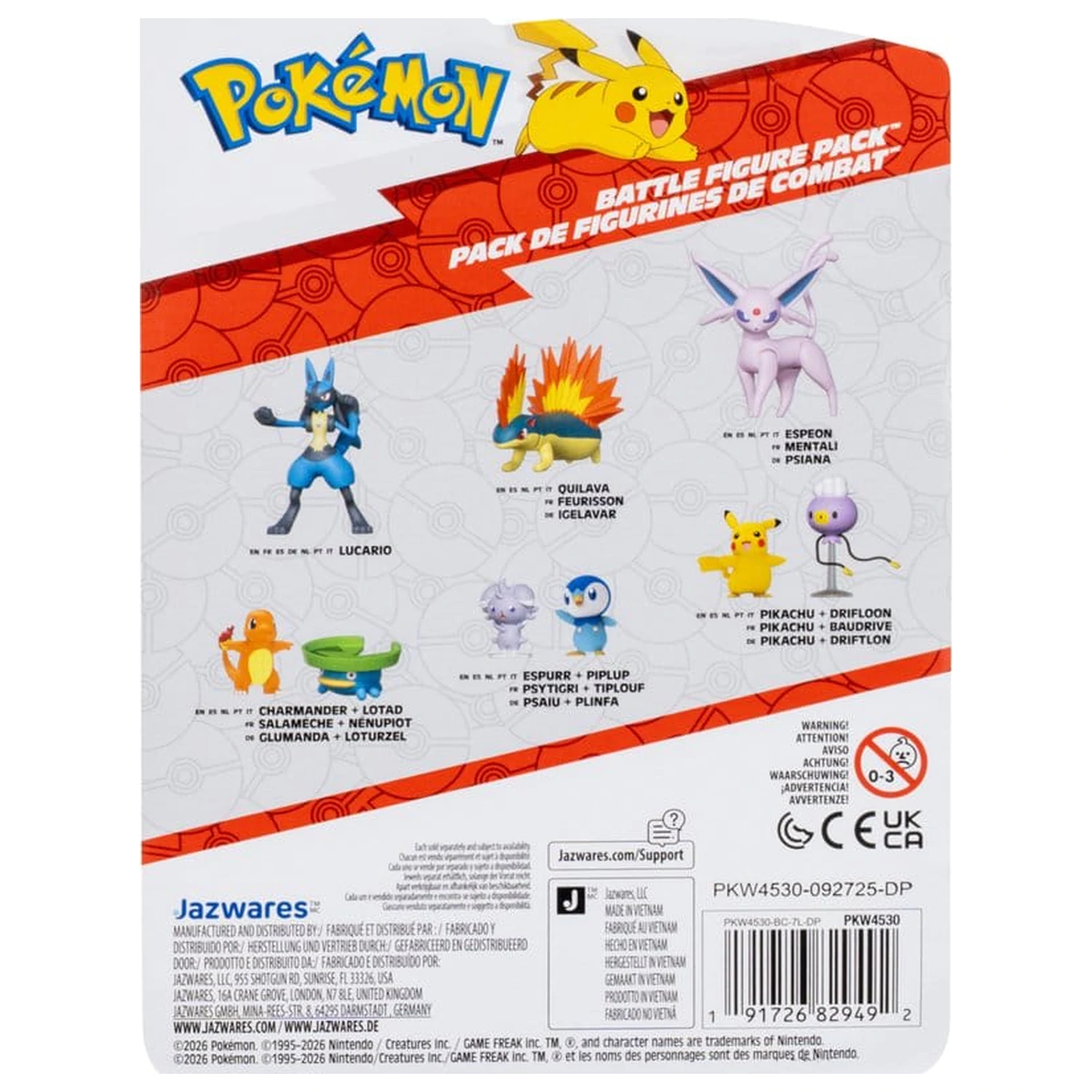 Pokémon borbena figura 2-pakiranje Espurr i Piplup fotografija proizvoda