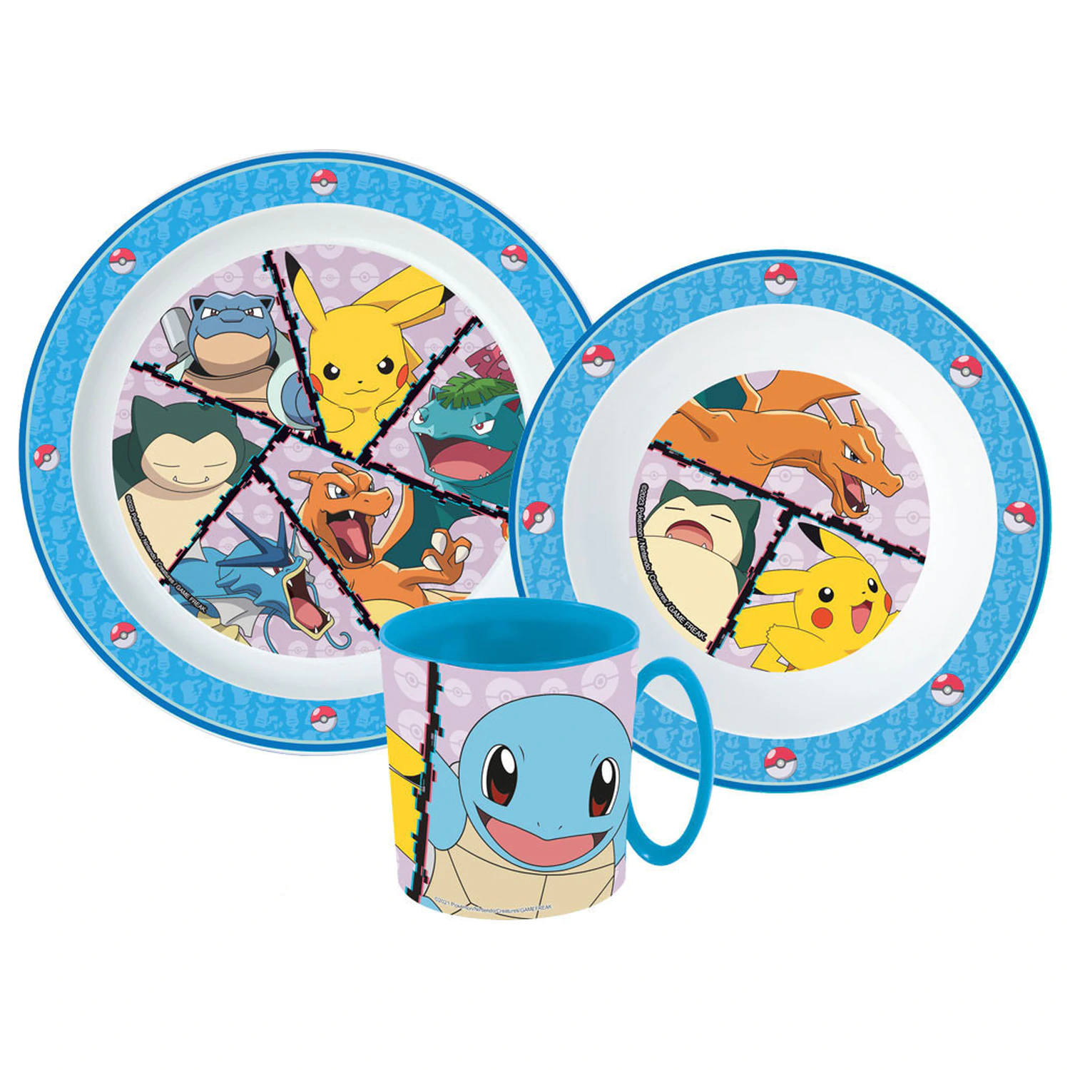 Pokemon Battle Set posuđa za jelo, Micro Plastic Set sa šalicom 265 ml fotografija proizvoda