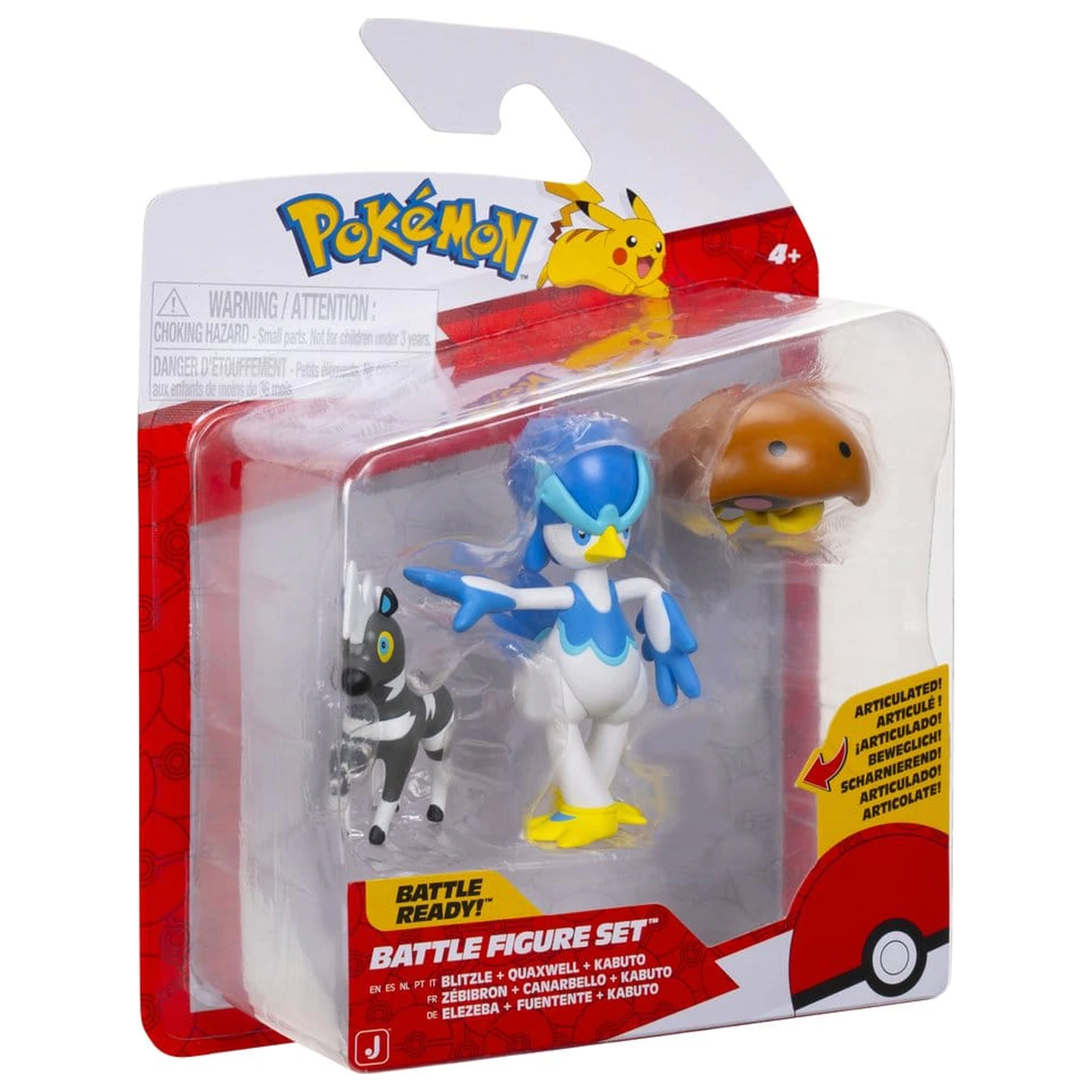 Pokémon bojne figure, pakiranje od 3 komada: Blitzle, Kabuto & Quaxwell fotografija proizvoda