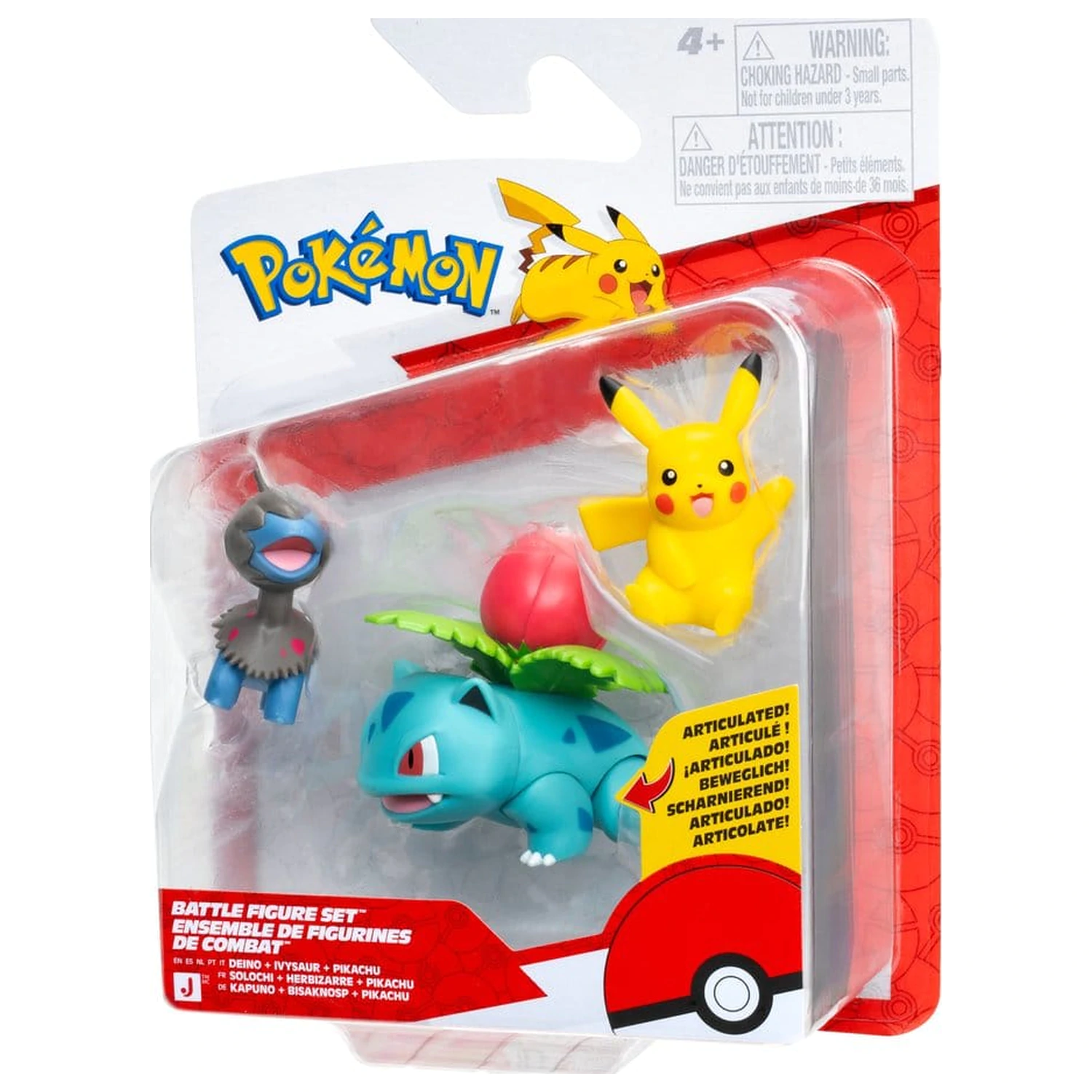 Pokémon Battle Figure Set Akcijske figure Pikachu, Deino & Ivysaur (paket od 3) fotografija proizvoda