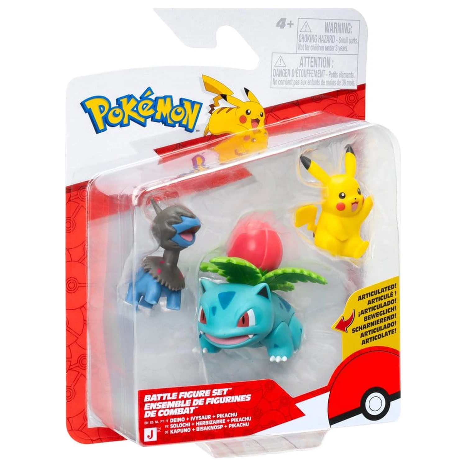 Pokémon Battle Figure Set Akcijske figure Pikachu, Deino & Ivysaur (paket od 3) fotografija proizvoda