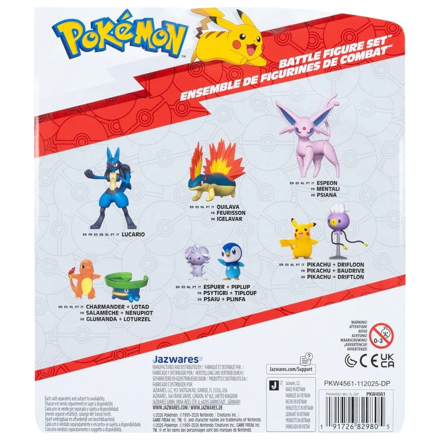 Pokémon Battle Figure Set Akcijske figure Pikachu, Deino & Ivysaur (paket od 3) fotografija proizvoda