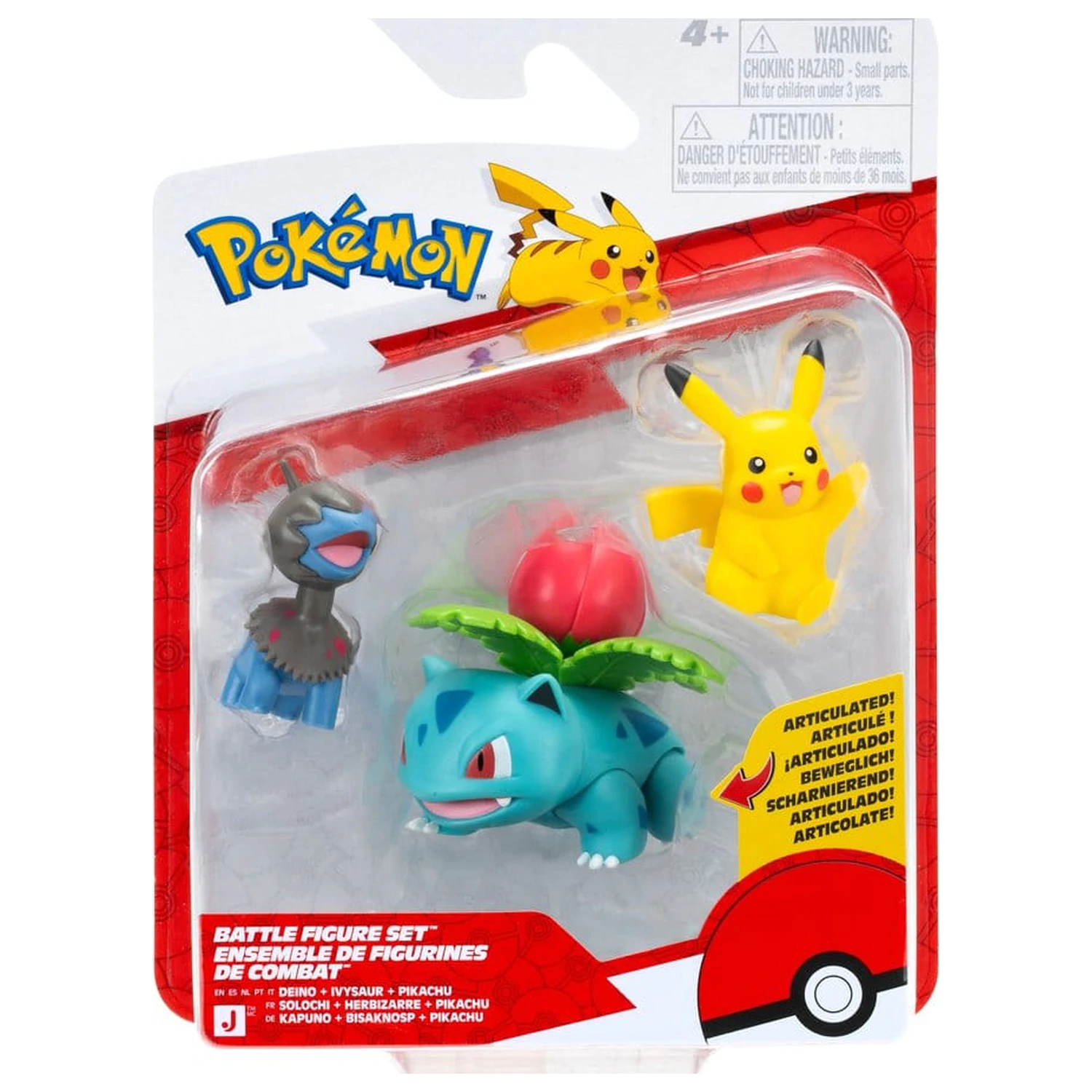 Pokémon Battle Figure Set Akcijske figure Pikachu, Deino & Ivysaur (paket od 3) fotografija proizvoda