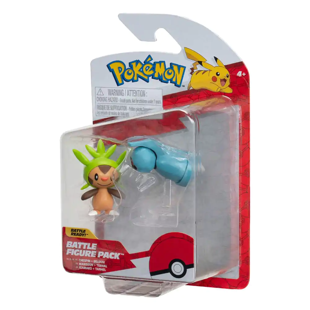 Pokémon Battle Figure First Partner Set Figura 2-Pack Chespin, Beldum 5 cm fotografija proizvoda