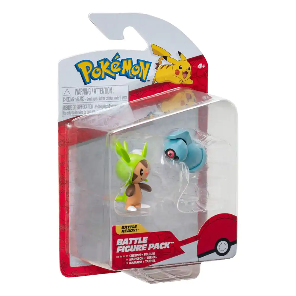 Pokémon Battle Figure First Partner Set Figura 2-Pack Chespin, Beldum 5 cm fotografija proizvoda