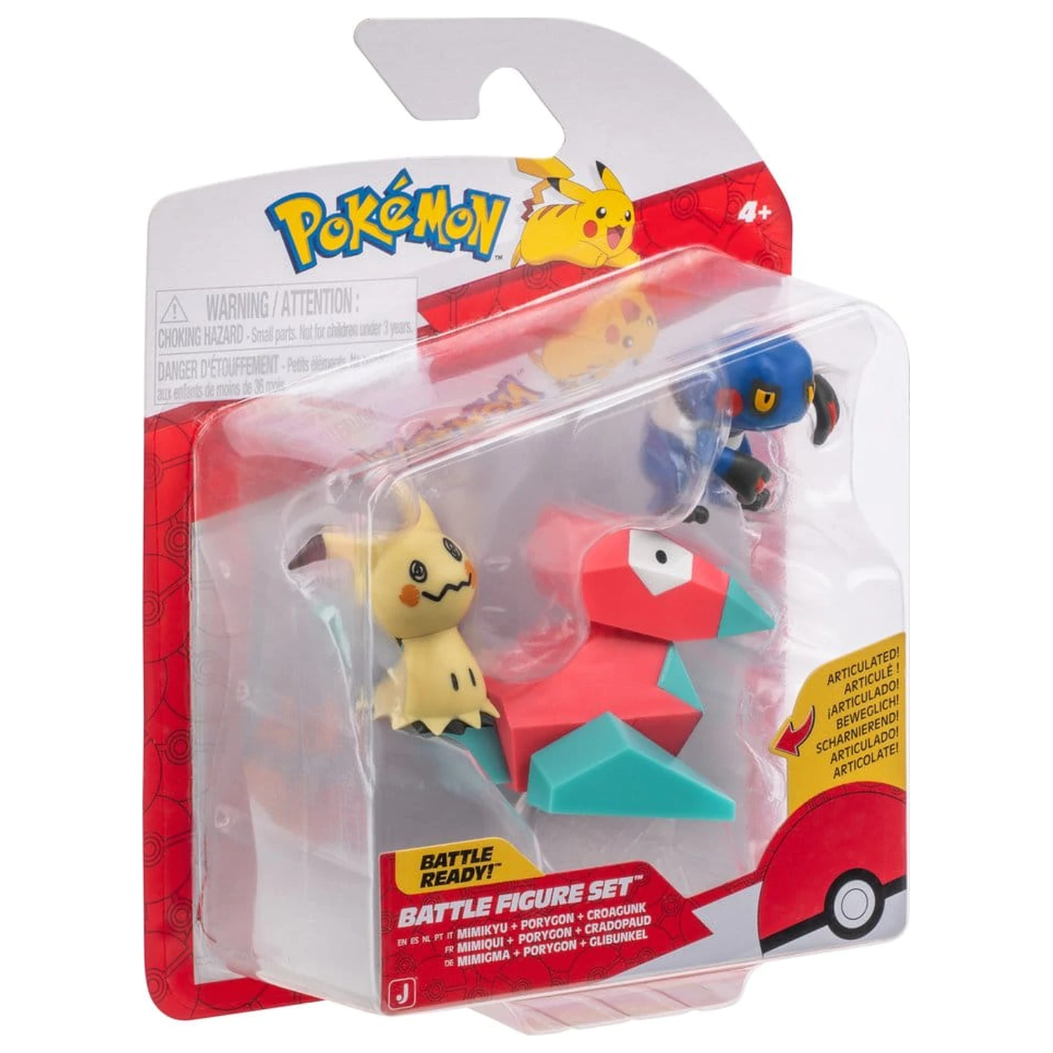 Pokémon Borbene figure, paket od 3 komada Mimikyu, Porygon i Croagunk fotografija proizvoda
