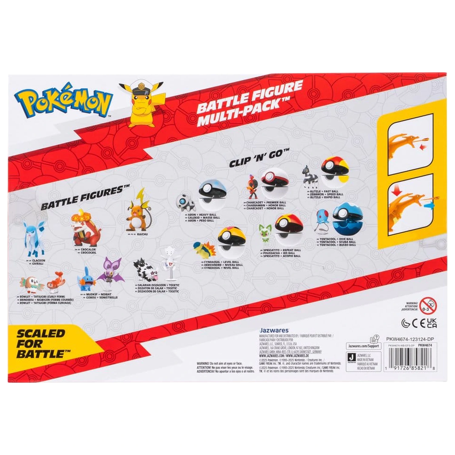 Pokémon Battle Figure akcione figure, pakiranje od 6 komada, više pakiranja fotografija proizvoda