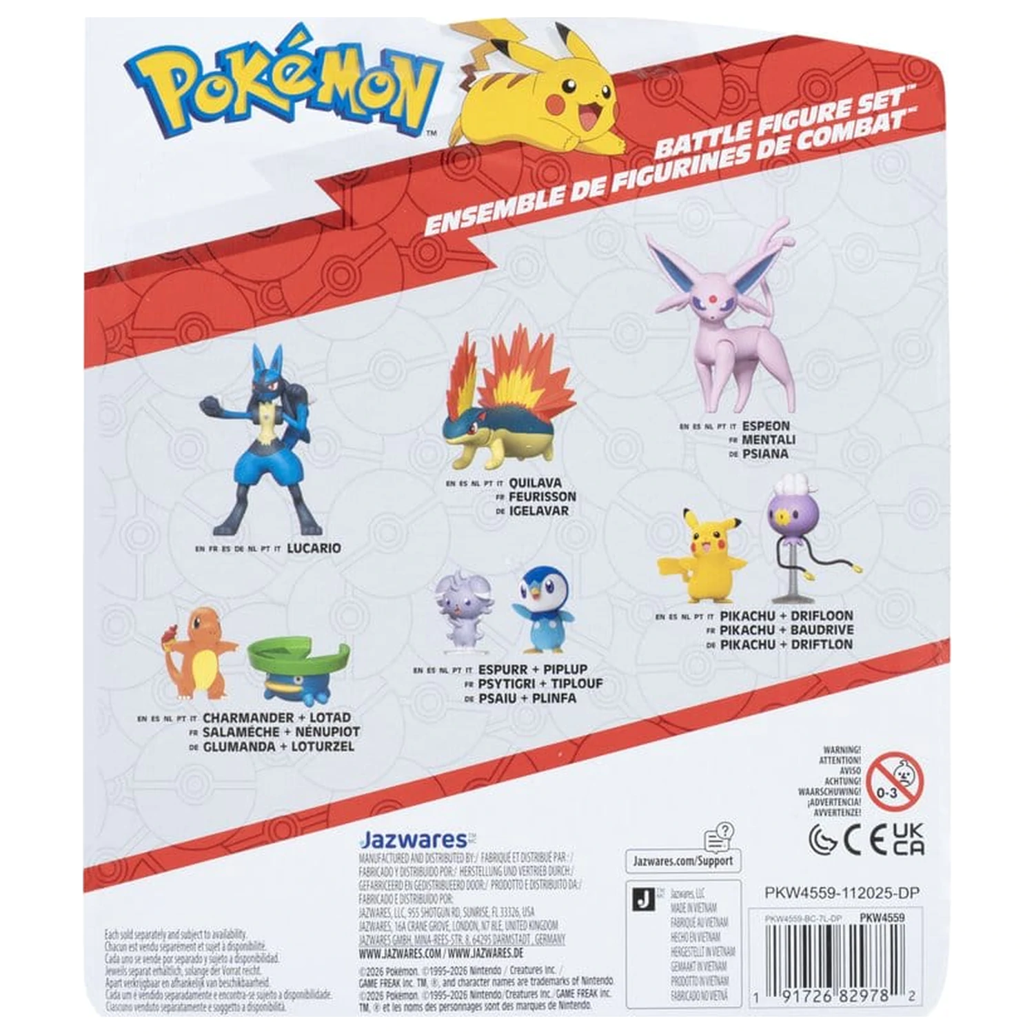 Pokémon borbena figura, 3 komada, Squirtle, Greavard & Bellossom fotografija proizvoda