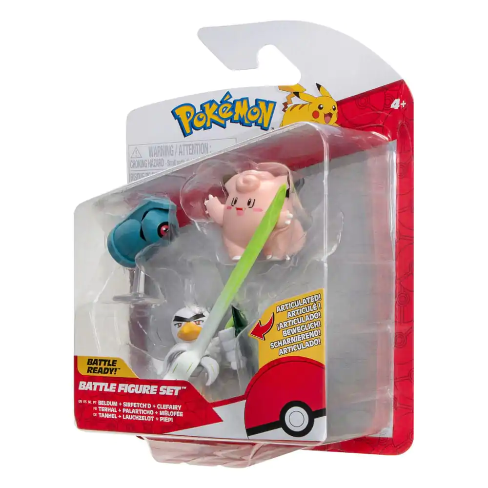 Pokémon Battle figura set 3-pakiranje Clefairy, Beldum, Sirfetch'd 5 cm fotografija proizvoda