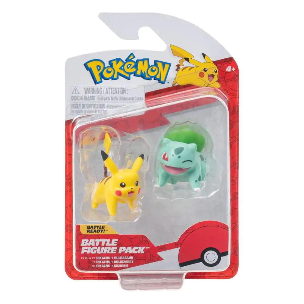 Pokémon Battle figura First Partner Set figura 2-Pack Bulbasaur #2, Pikachu #1 fotografija proizvoda