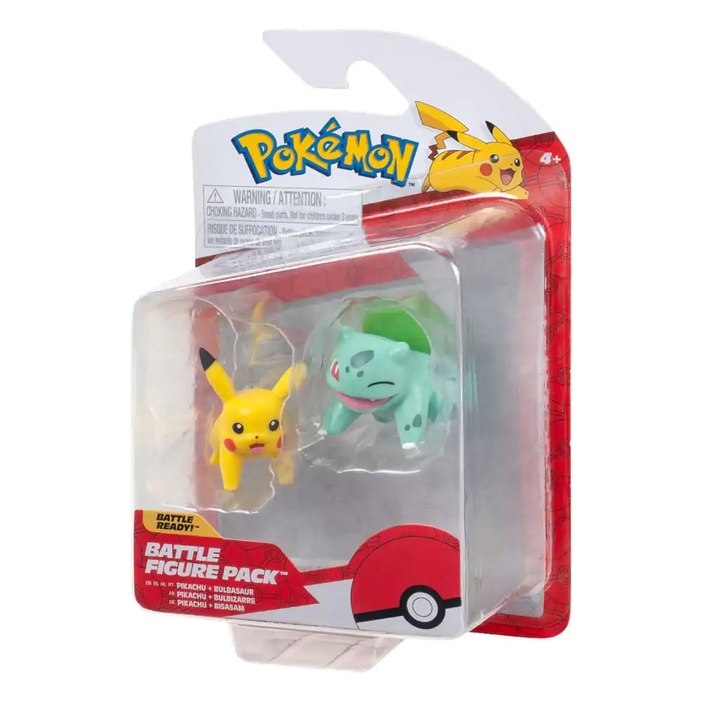 Pokémon Battle figura First Partner Set figura 2-Pack Bulbasaur #2, Pikachu #1 fotografija proizvoda