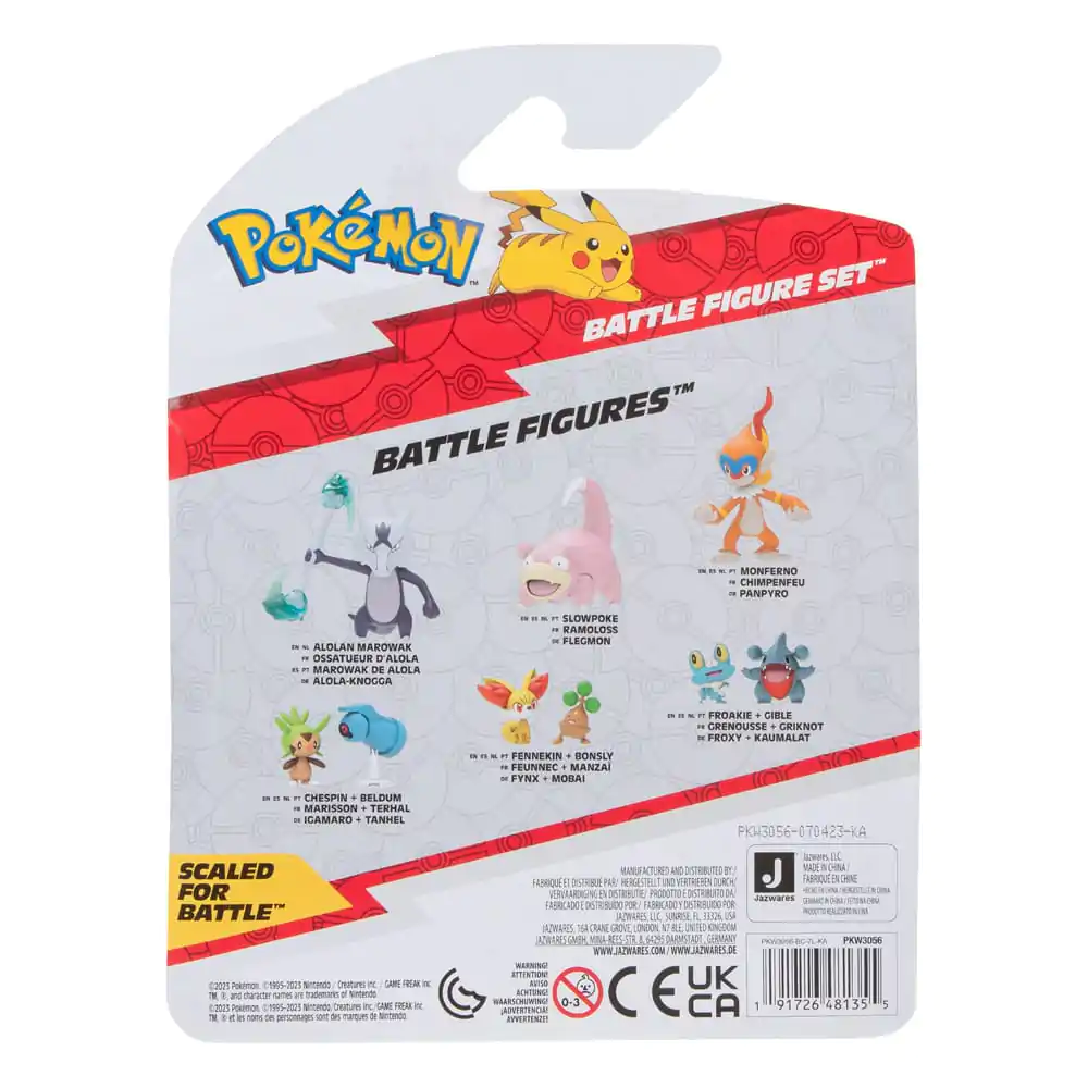 Pokémon Bojni Set figura 3-Pakiranje Pikachu (Ženska), Litwick, Slowpoke 5 cm fotografija proizvoda